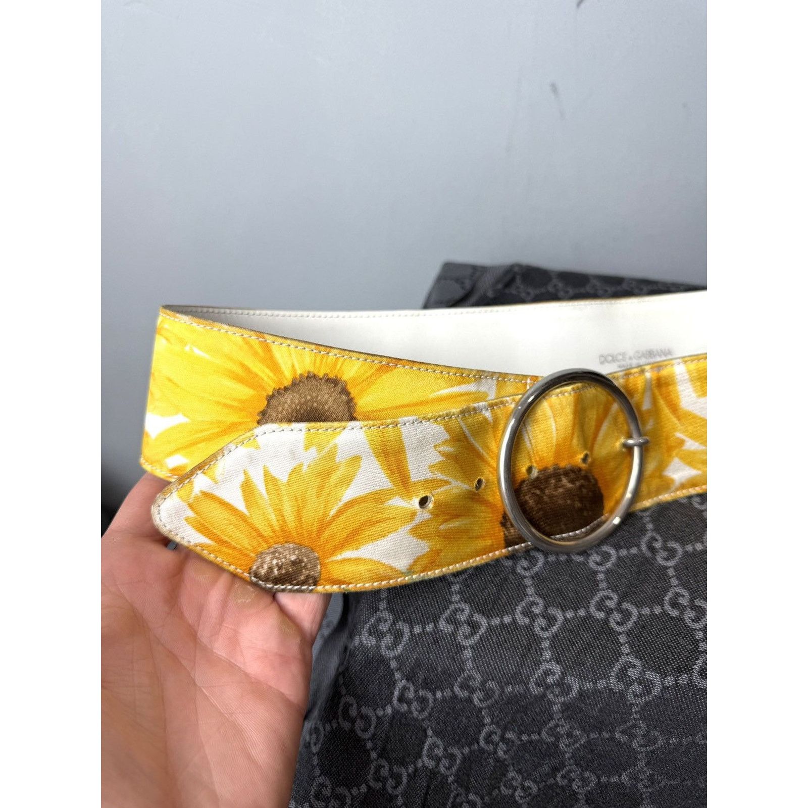 Dolce & Gabbana Vintage Dolce Gabbana Sunflower Printed Belt Dress Size ONE SIZE - 2 Thumbnail