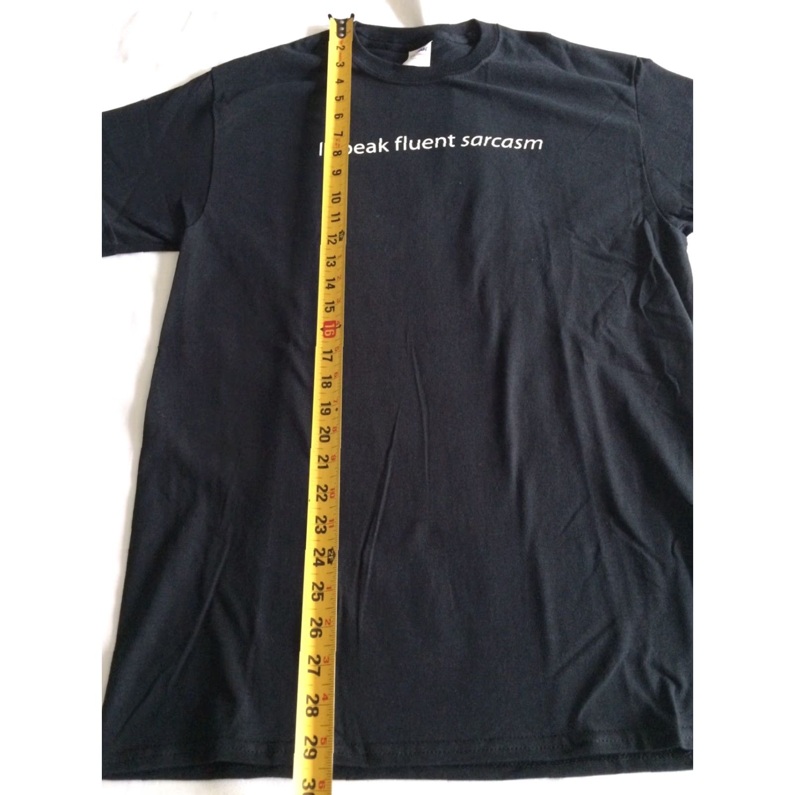 Vintage Speaks Fluent Sarcasm T Shirt Sz M - NWOT Black Tee - College Humor Men Shirt M Black Graphic Tee Mens Size US M / EU 48-50 / 2 - 5 Thumbnail