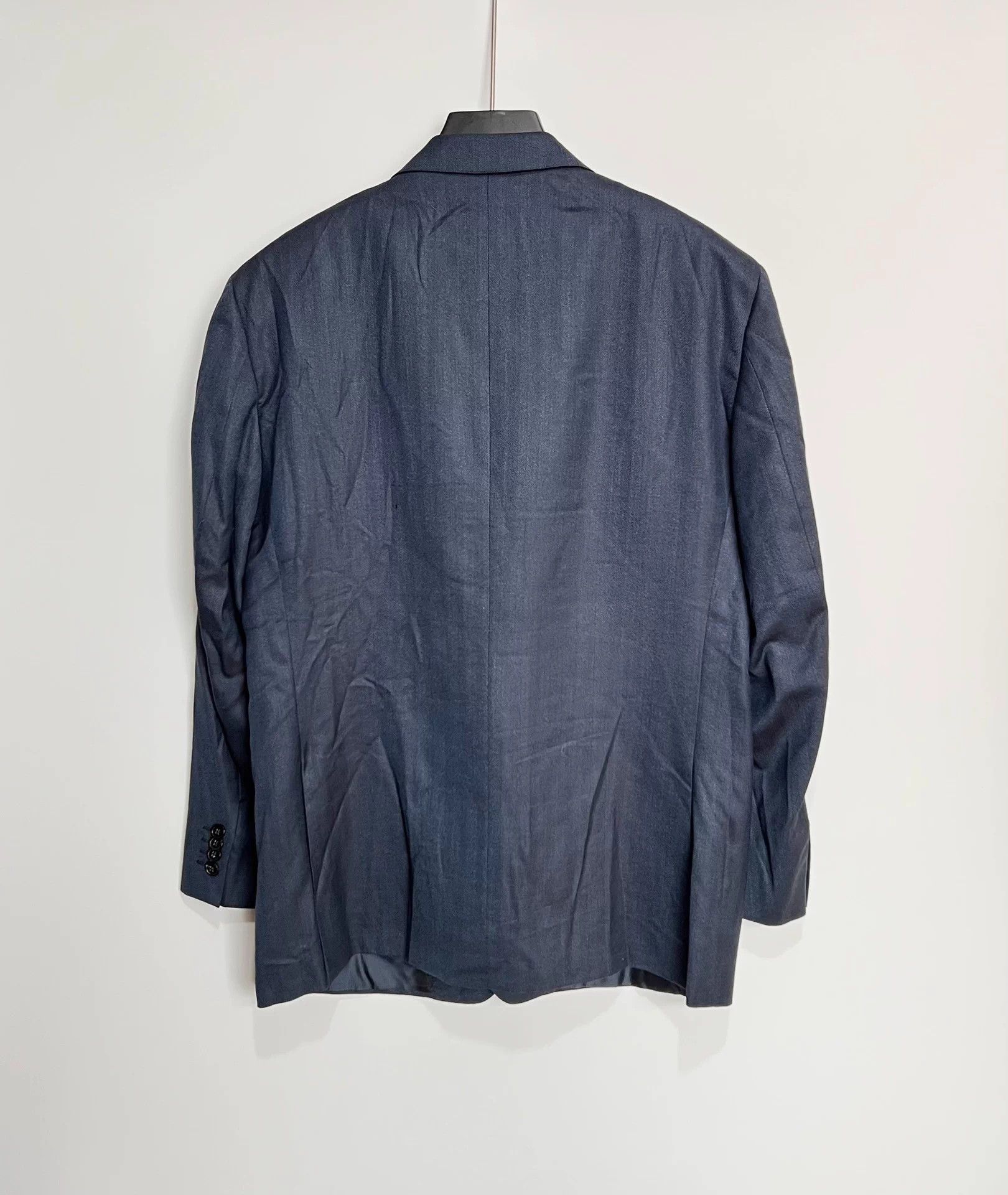 Ermenegildo Zegna Zegna Silk Wool Blazer 54 Navy 95% Condition Size 54R - 4 Thumbnail
