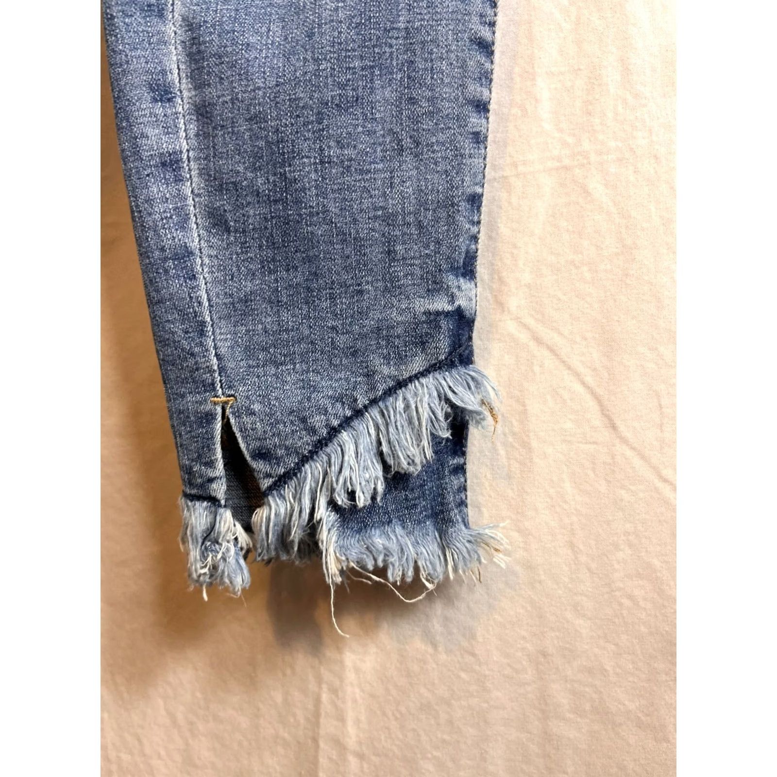 Vintage VINTAGE Kancan Jeans Women Size 1/24 Low Rise Ankle Skinny Destroyed Blue KC6204M 144635 Size 42" / US 20 - 4 Thumbnail