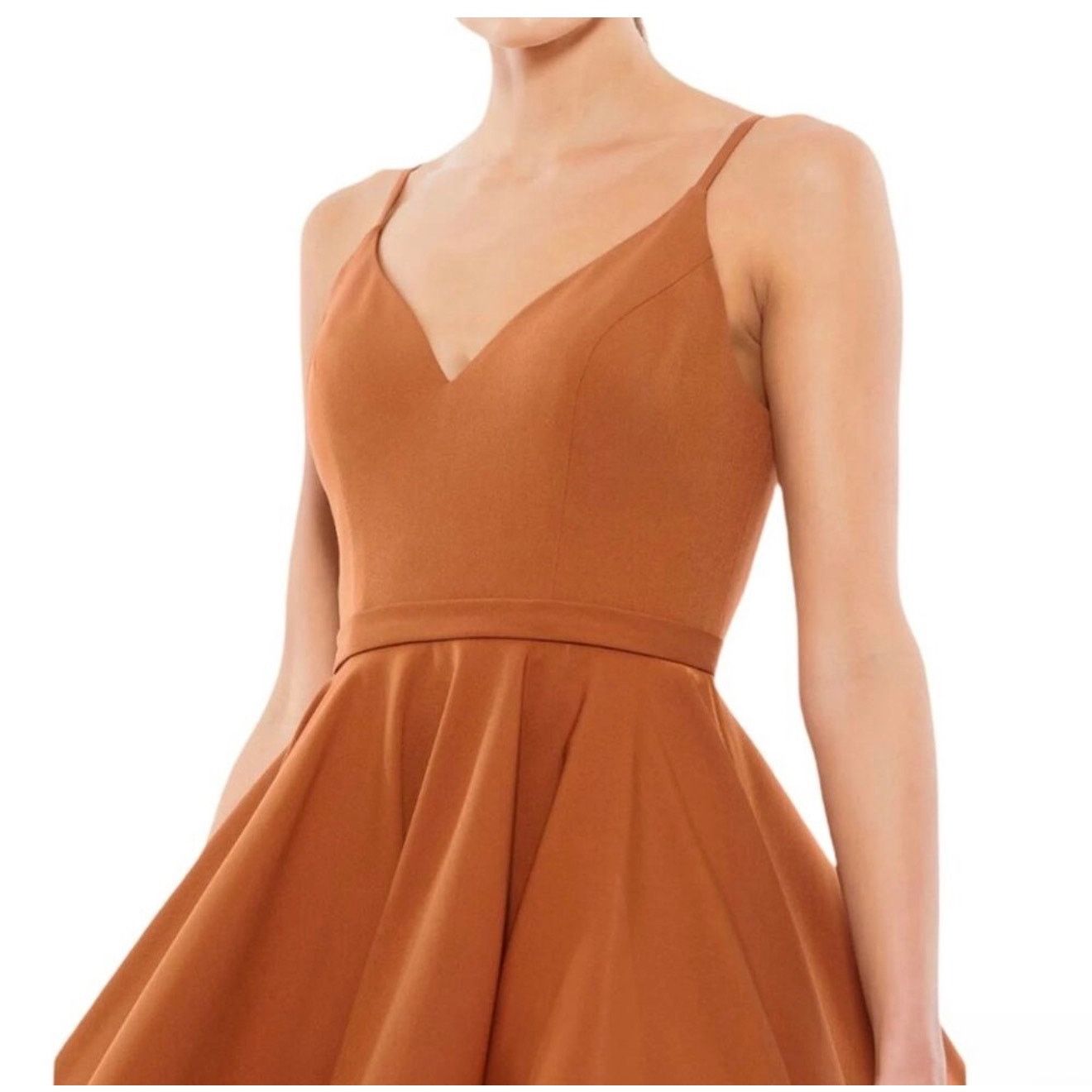 Mac Duggal New Mac Duggal caramel 48775 short dress A-line Size XS / US 0-2 / IT 36-38 - 3 Thumbnail