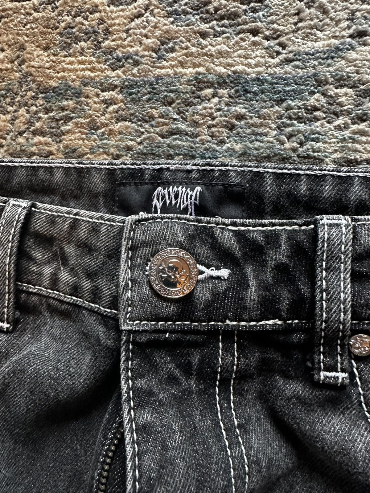 Revenge Revenge Cross Denim Black - 32 Size US 32 / EU 48 - 10 Thumbnail