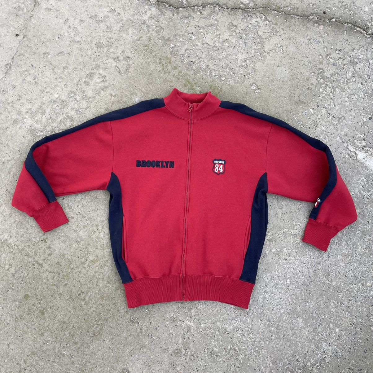 Brooklyn Clothing × Vintage Vintage Sweater Zip Brooklyn Logo Bombers Y2K 90s USA Size US L / EU 52-54 / 3 - 2 Thumbnail