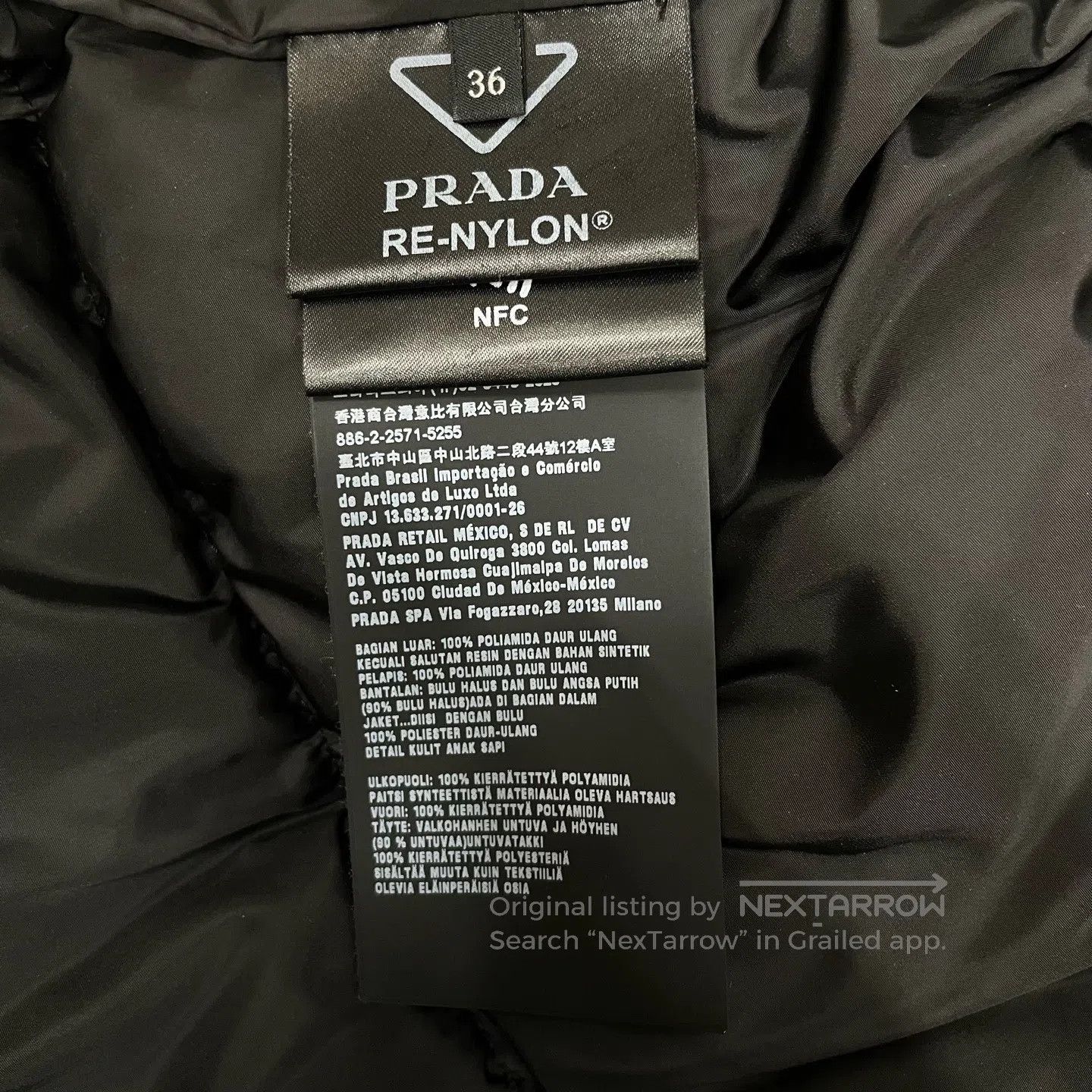 Prada Prada Solid Color Triangle Metal Logo Zipper Long Sleeve P Size XS / US 0-2 / IT 36-38 - 5 Thumbnail