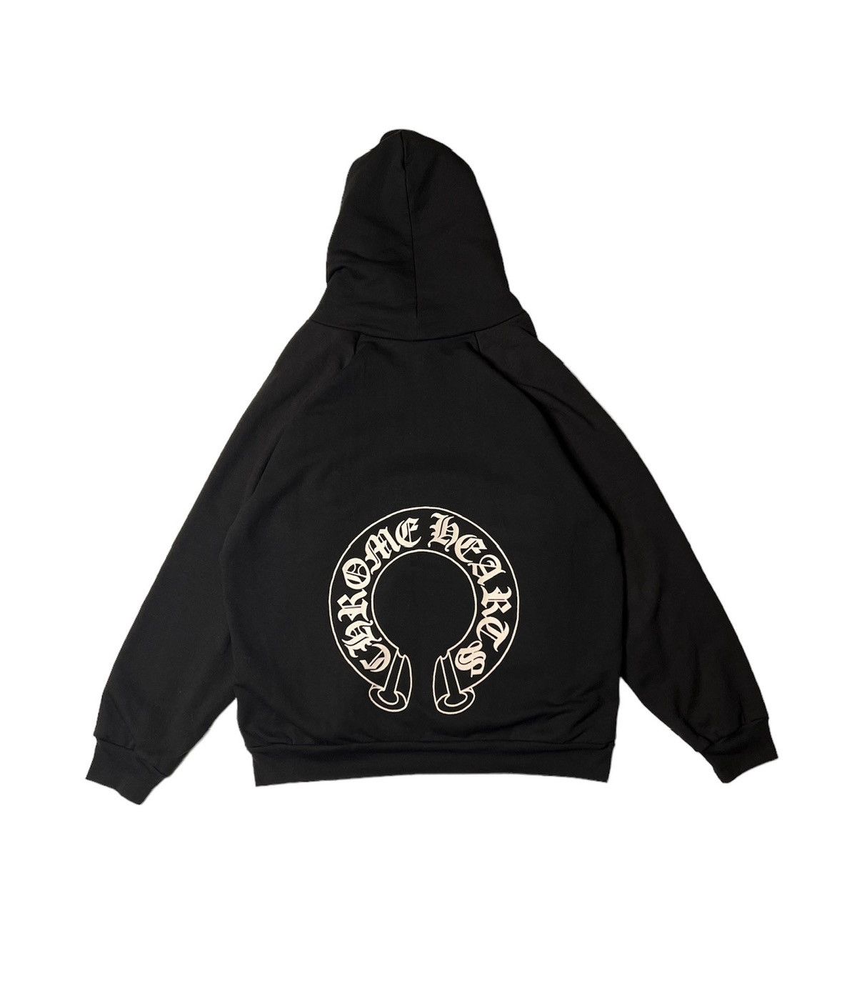 image of 90’S Chrome Hearts Horseshoe Cross Hoodie in Black, Men's (Size XL)