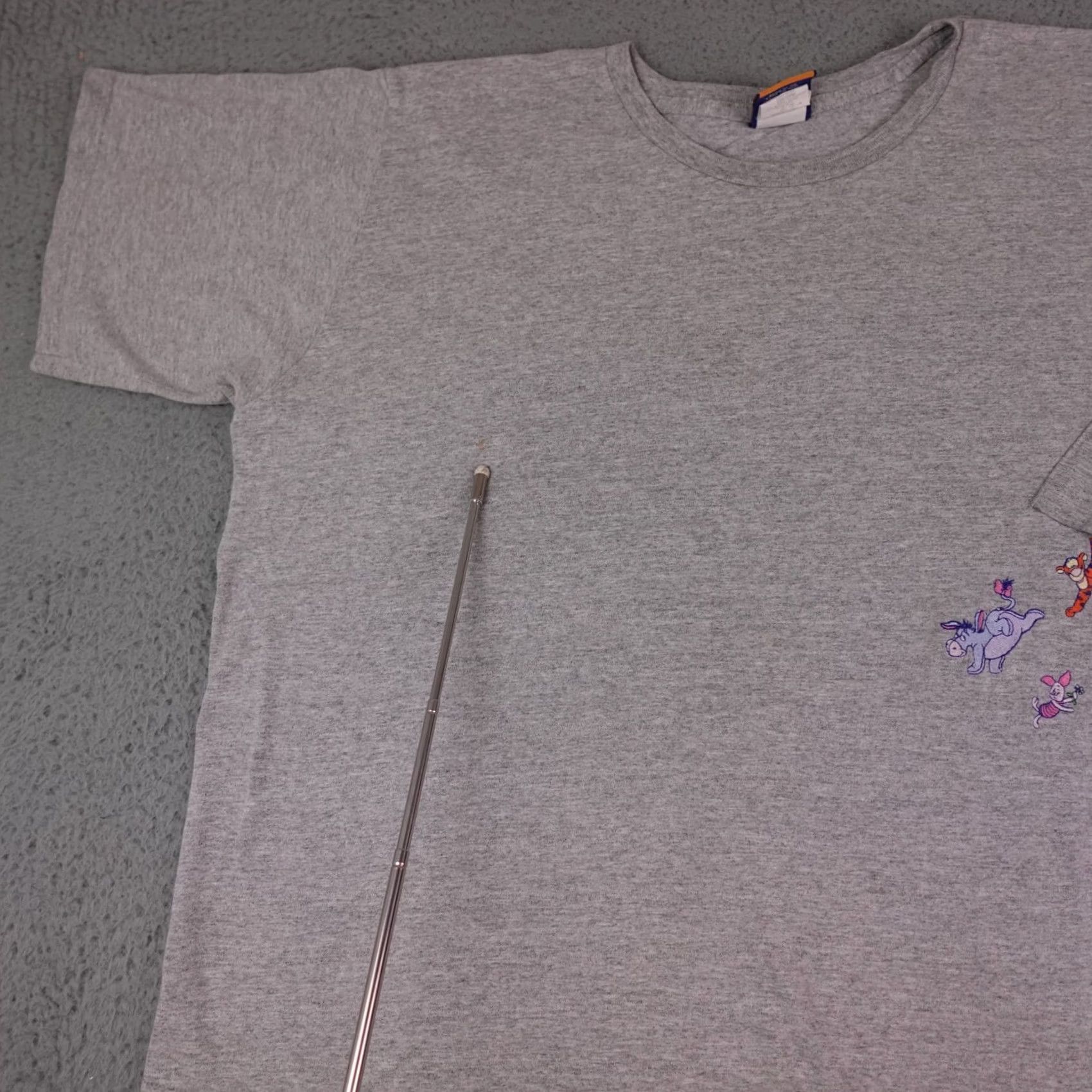 Disney Disney Shirt Womens 22W / 24W Gray Winnie The Pooh Down Pocket Short Sleeve Shirt Size 3XL / US 20-22 - 4 Thumbnail