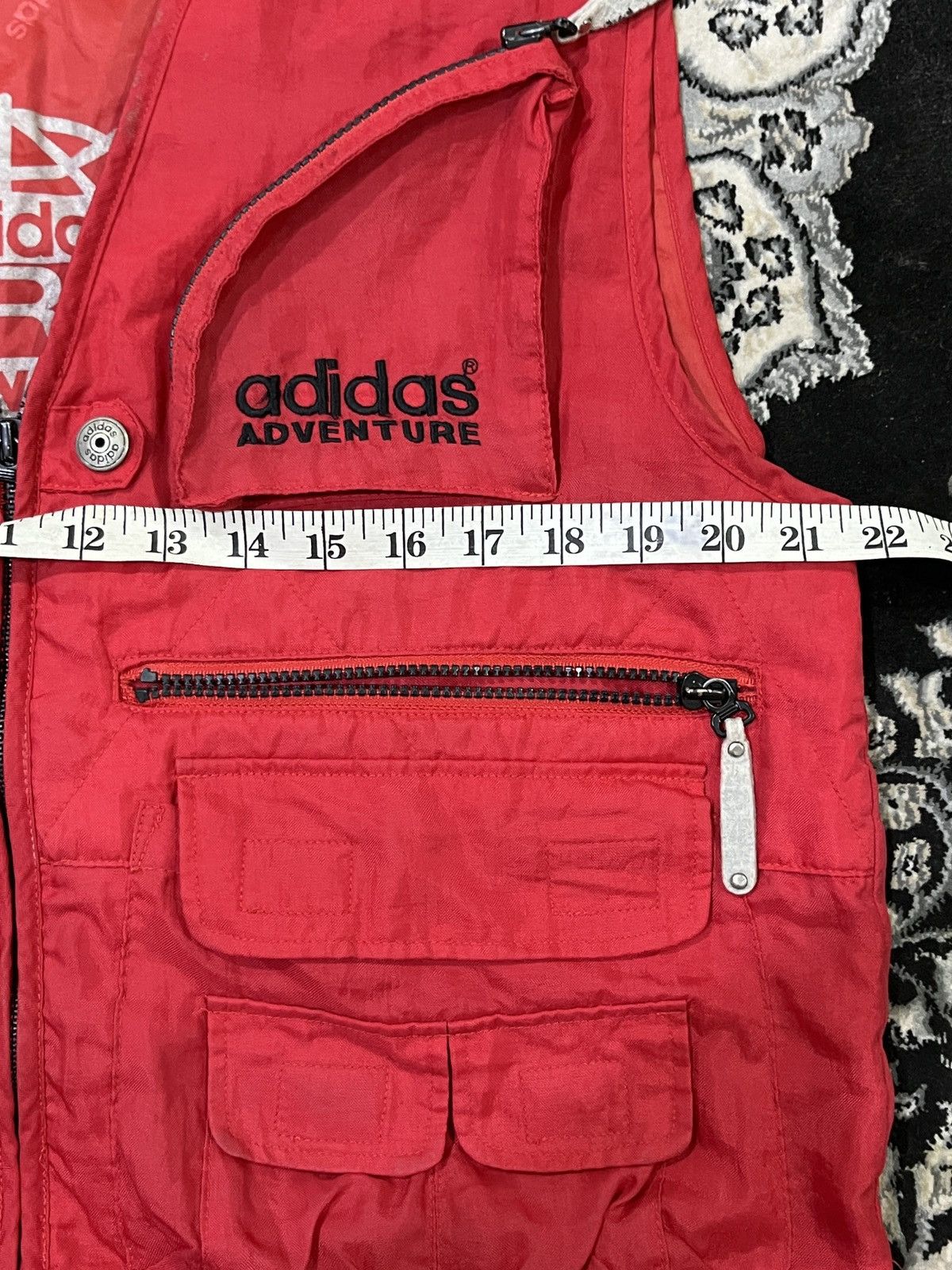 Adidas × Vintage 90s Adidas adventure multi pocket outdoor nylon vest Size US L / EU 52-54 / 3 - 8 Thumbnail