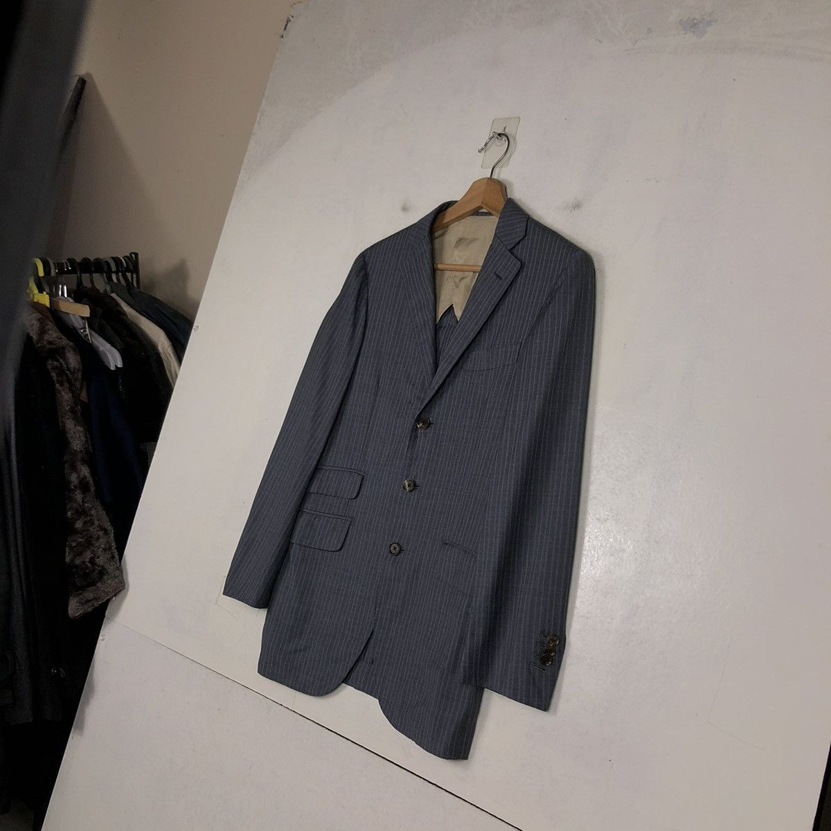 Designer 📌DOUBLE BREAST COATS STRIPED SHIPS LORO PIANA Size US S / EU 44-46 / 1 - 3 Thumbnail