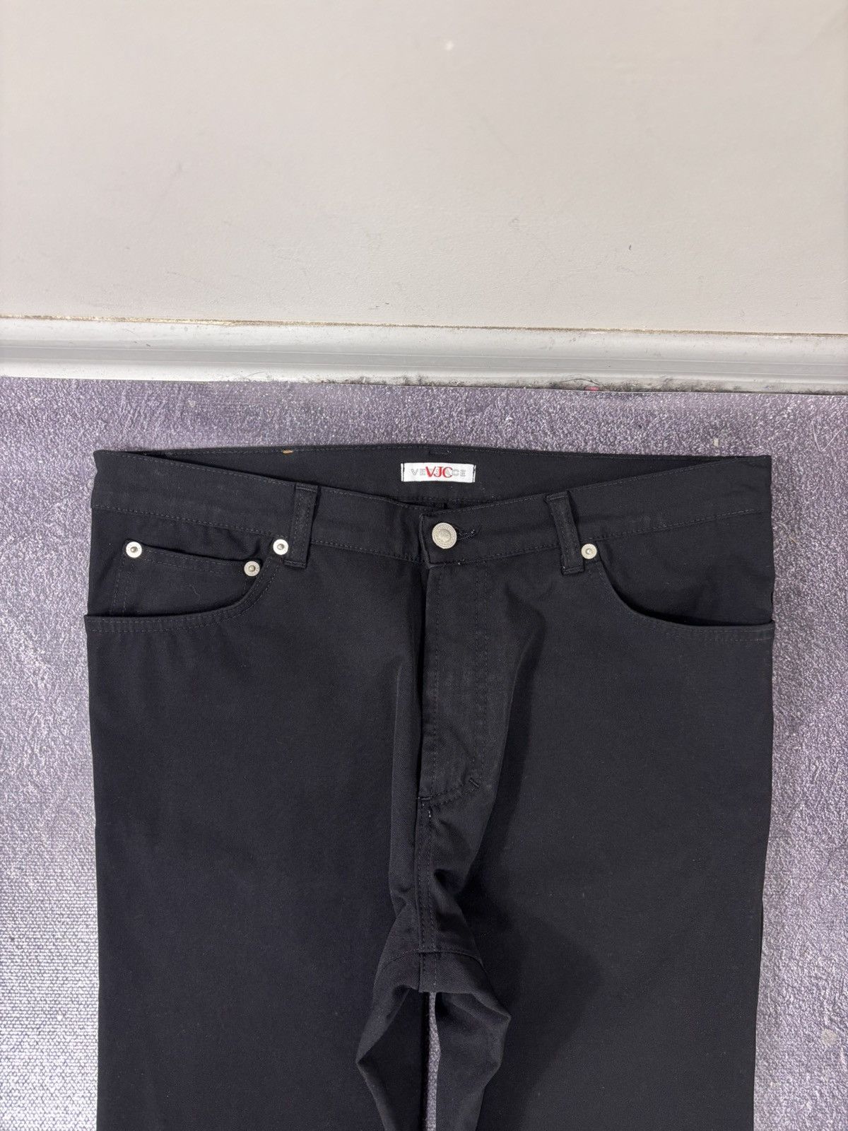 Versace Jeans Couture Versace Jeans Couture Vintage Women’s Black Stretch Pants Size 34" / US 12 / IT 48 - 5 Thumbnail