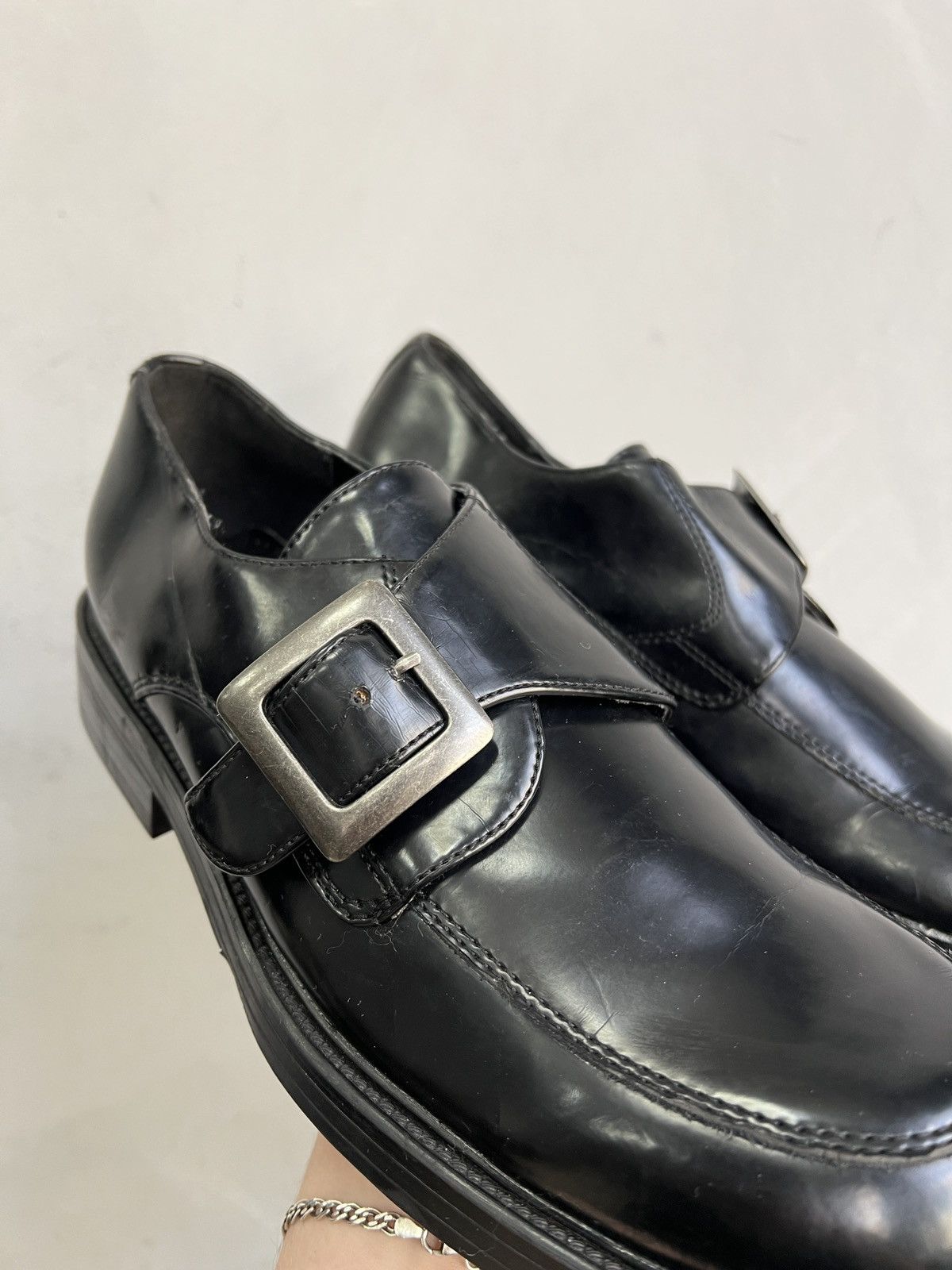 New Rock Black platform boots new rock style y2k hype Size US 8 / EU 41 - 4 Thumbnail