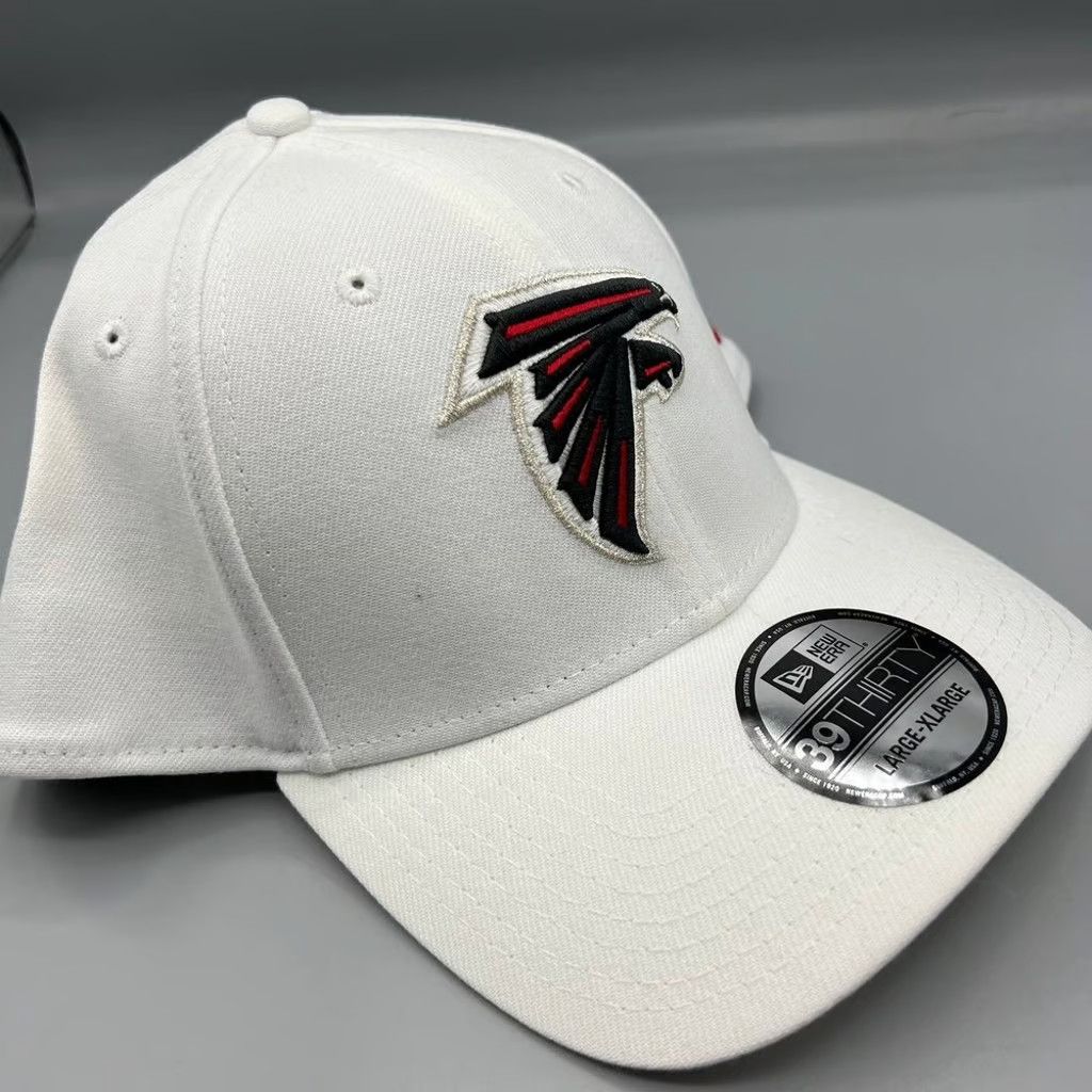 New Era Atlanta Falcons Hat Men L-XL White Stretch Fitted Cap New Size ONE SIZE - 3 Thumbnail