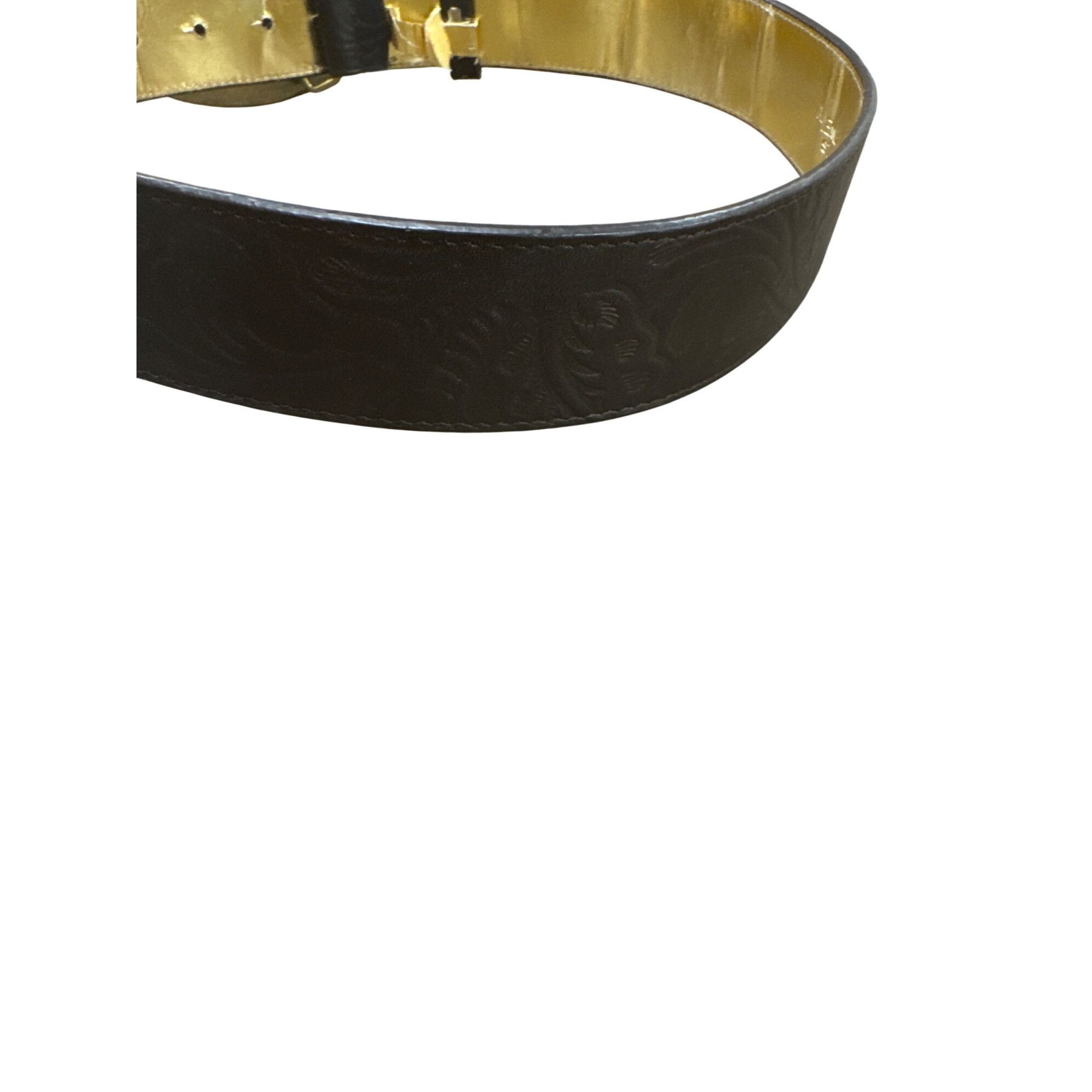 Other Adrienne Landau Womens Brown Embossed Leather Belt With Bras Size ONE SIZE - 4 Thumbnail