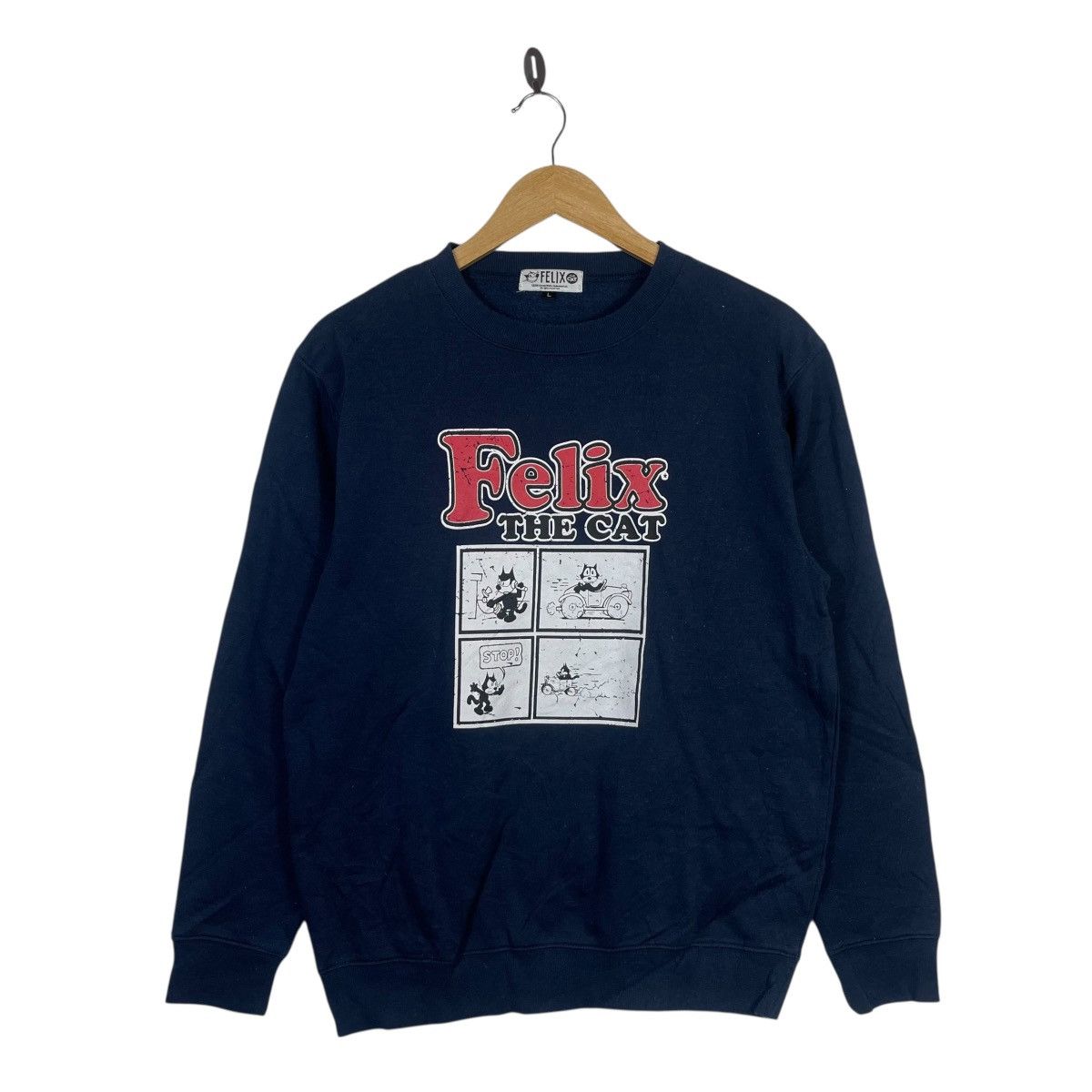 Vintage Felix The Cat Cartoon Crewneck Sweatshirt Navy Blue Comic Size US L / EU 52-54 / 3 - 1 Thumbnail