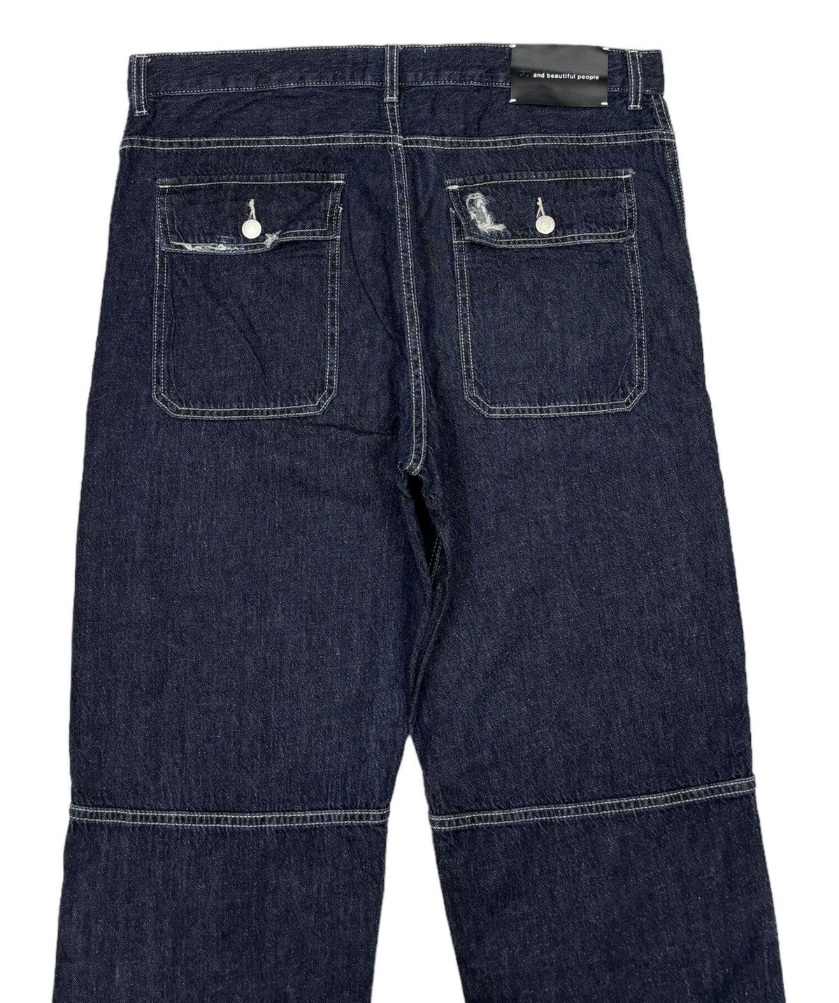 GU × Jun Takahashi Vintage GU and Beautiful People Baggy Denim Distress Jeans Size US 36 / EU 52 - 8 Thumbnail