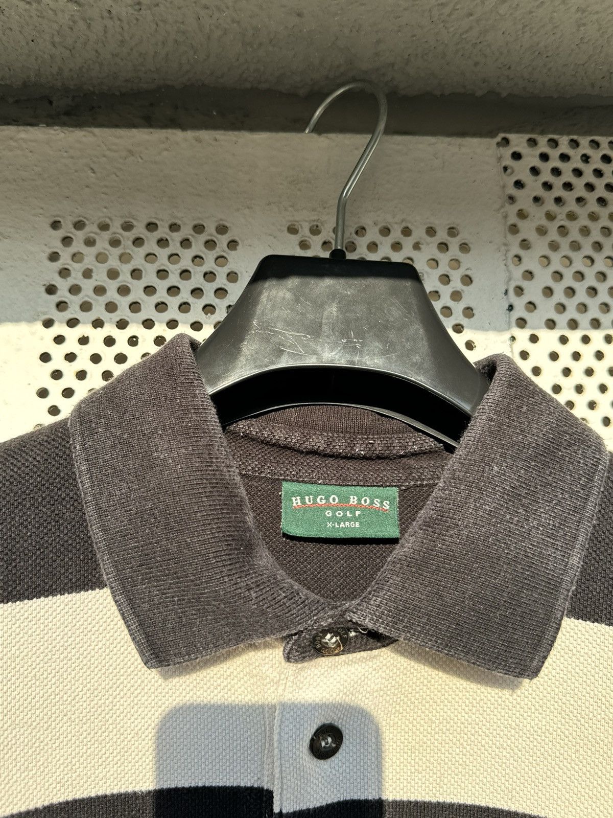 Hugo Boss × Vintage Vintage Hugo Boss Golf Big Logo Longsleeve Rugby Polo Shirt Size US XL / EU 56 / 4 - 6 Thumbnail