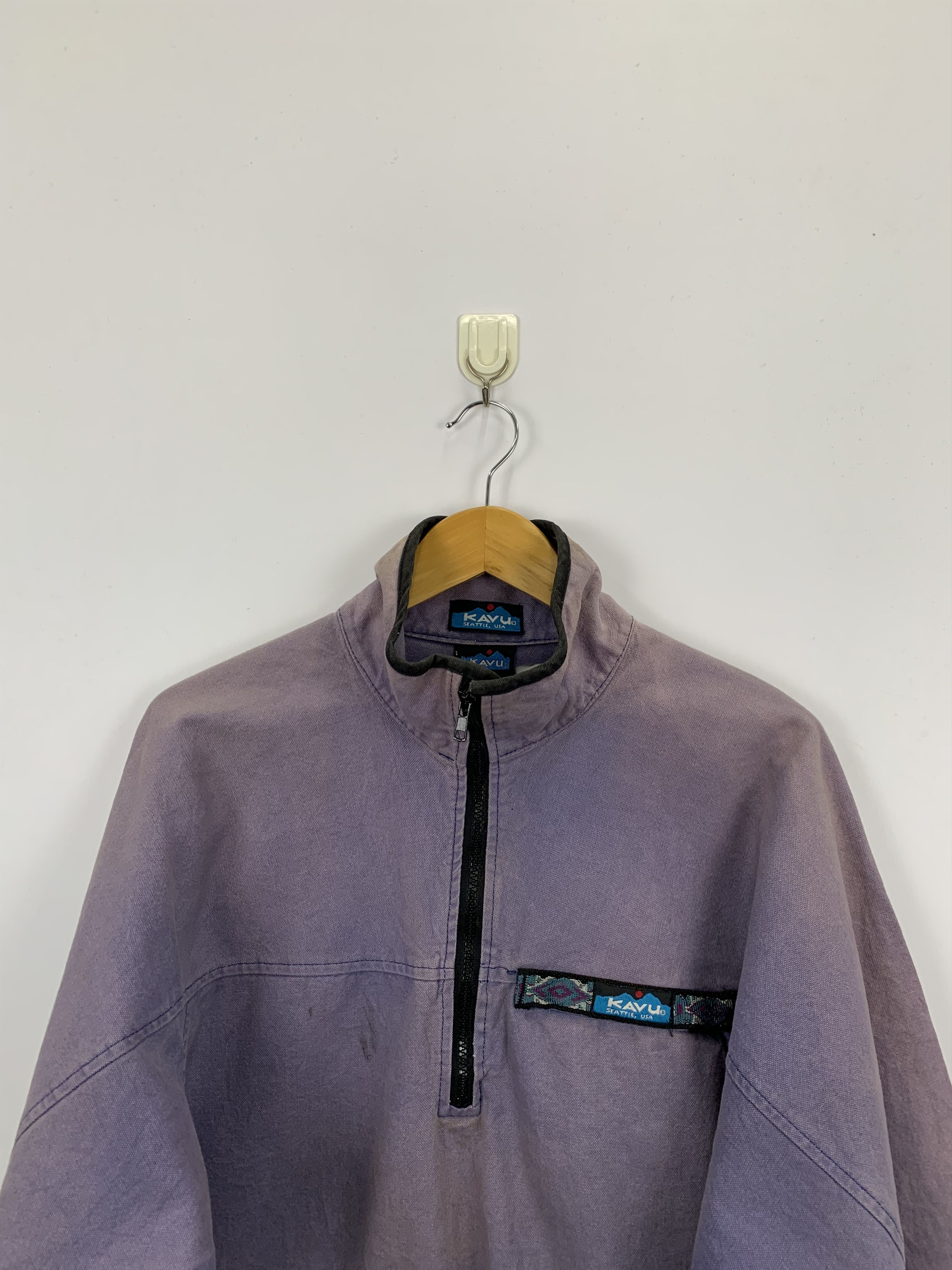KAVU Vintage 90s KAVU Anorak Sun Faded Denim Zipper Jacket J0925 Size US S / EU 44-46 / 1 - 2 Thumbnail