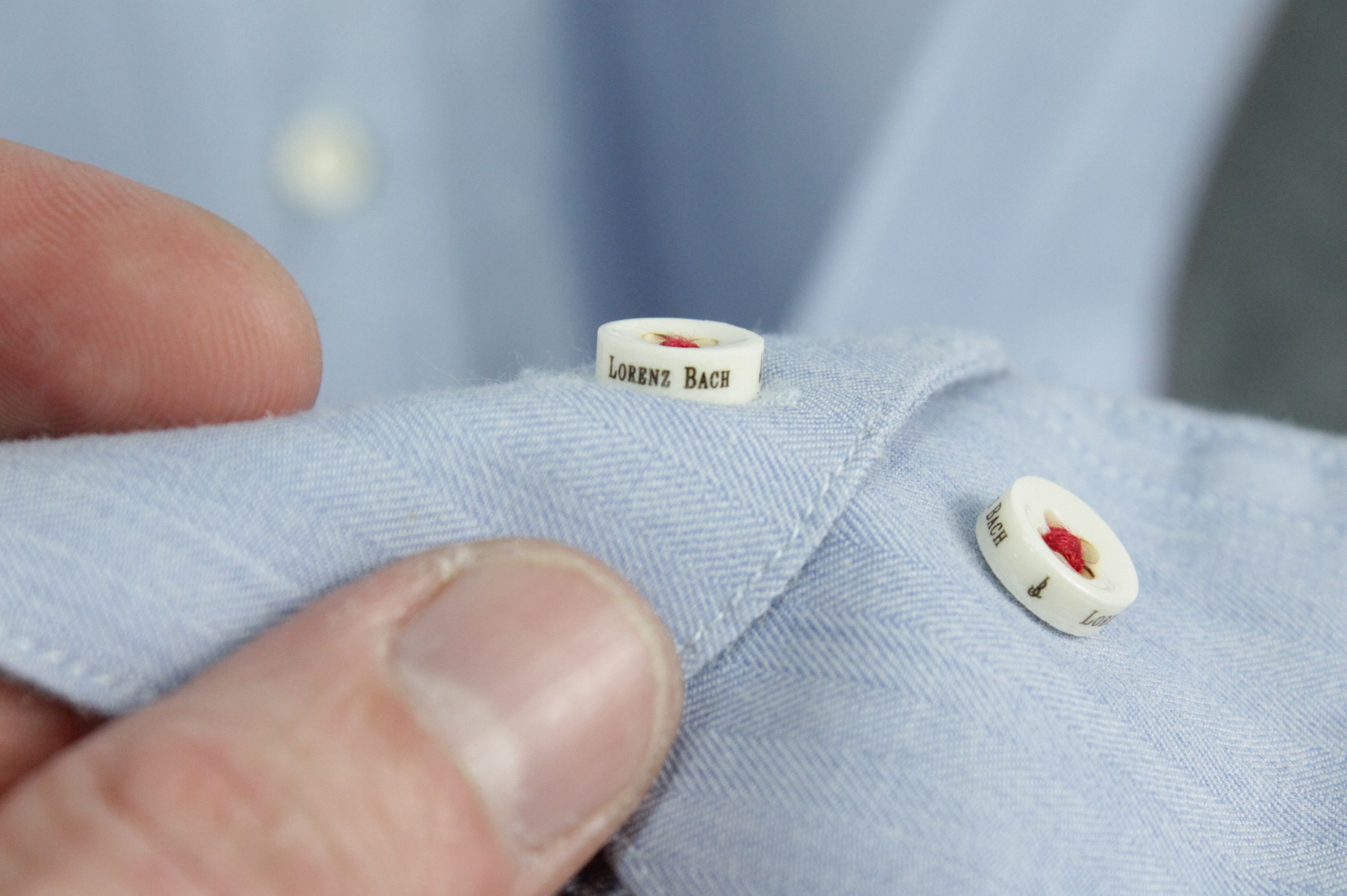 Other Lorenz Bach Gstaad Micro Herringbone Cotton Wool Shirt Size US XL / EU 56 / 4 - 5 Thumbnail