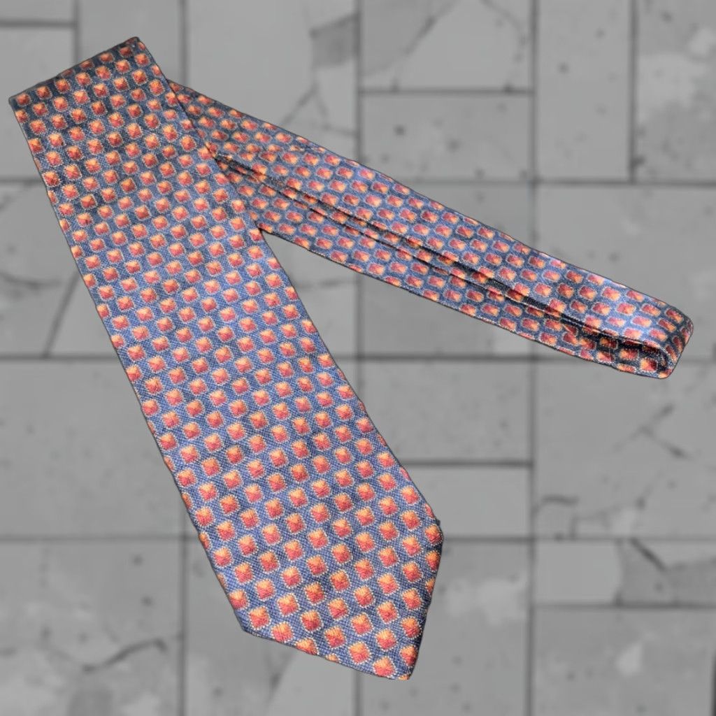 Ermenegildo Zegna Ermenegildo Zegna Tie Silk Geometric Multi-Color 56 In Men Size ONE SIZE - 1 Thumbnail