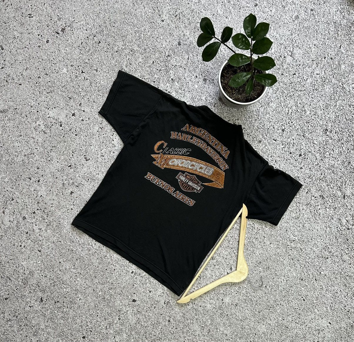 Band Tees × Harley Davidson × Vintage Vintage 2008 Harley Davidson Argentina Buenos Aires Tee Size US XXL / EU 58 / 5 - 1 Thumbnail