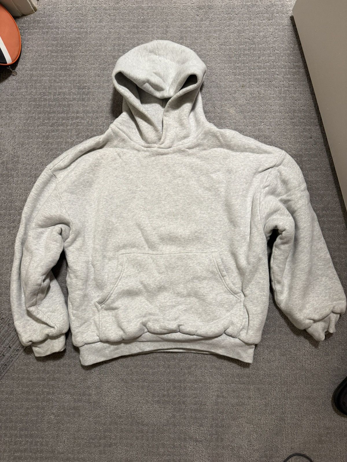 Velour Garments 1000 GSM Heather Gray Double Hoodie size M