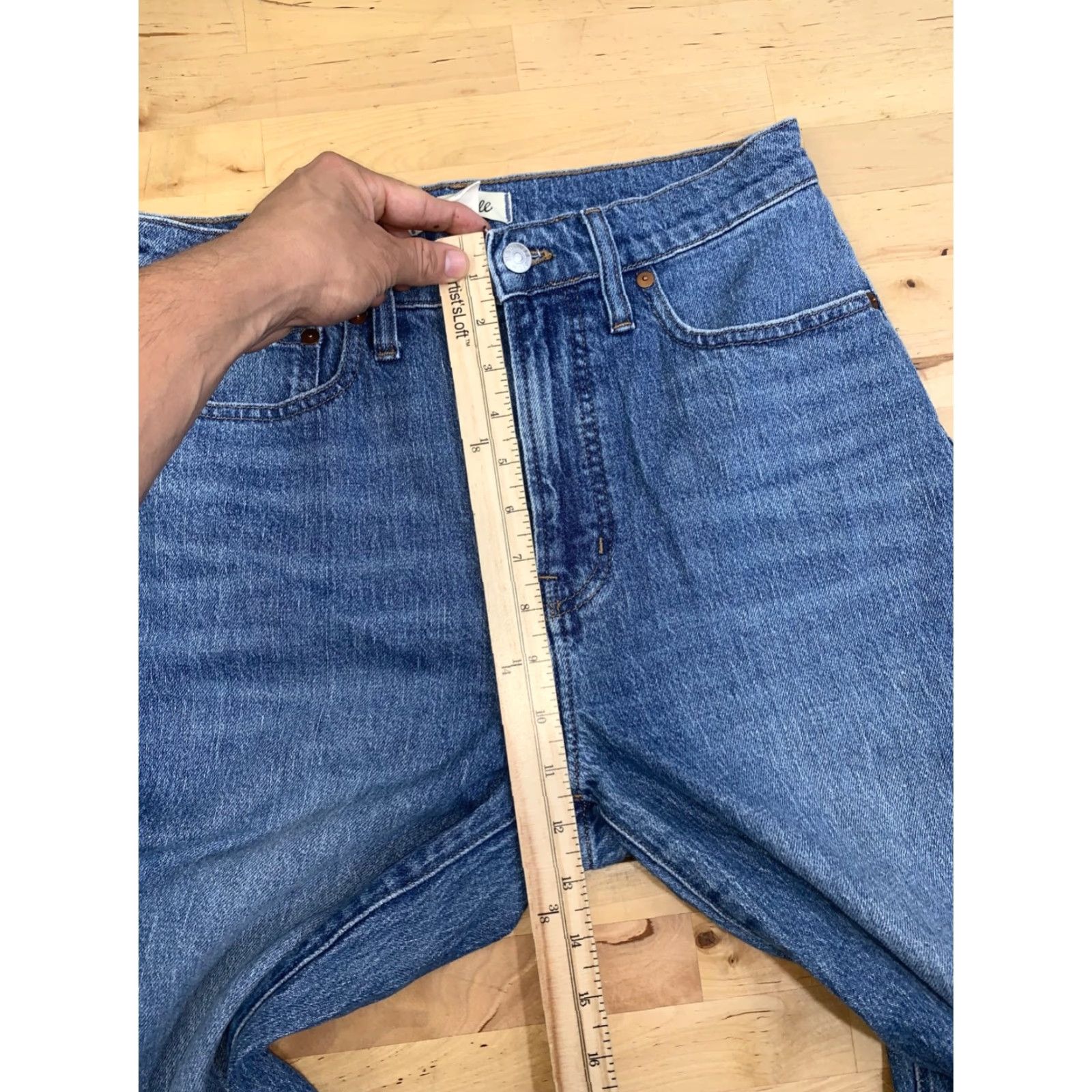 Madewell Madewell Jeans Womens 27 Blue Cropped High Rise 5-Pocket Denim Stretch Vintage No N/A Size 27" / US 4 / IT 40 - 7 Thumbnail