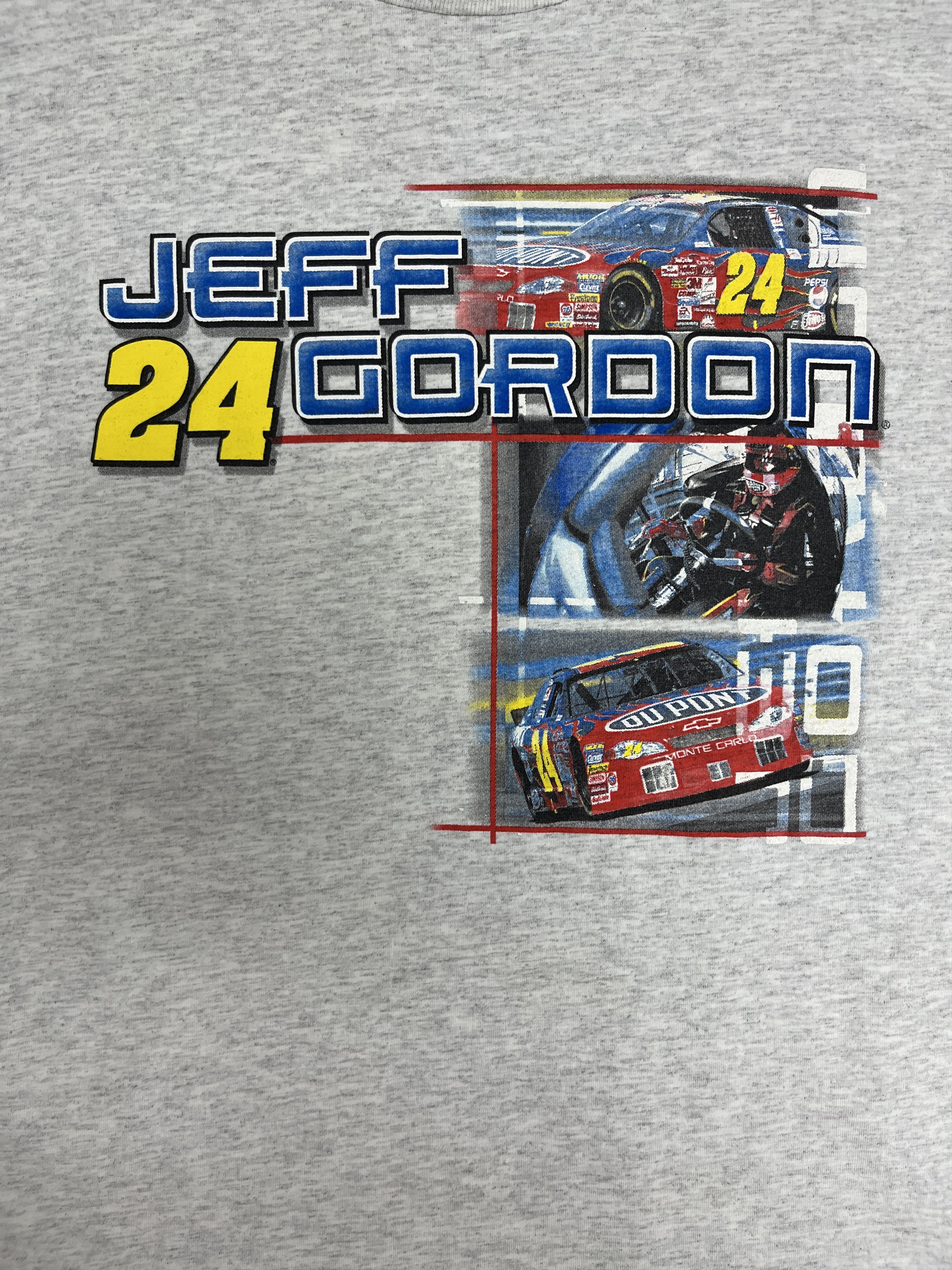 Vintage Jeff Gordon 2002 Race Schedule Vintage Grey T-Shirt Tee Size US L / EU 52-54 / 3 - 2 Thumbnail