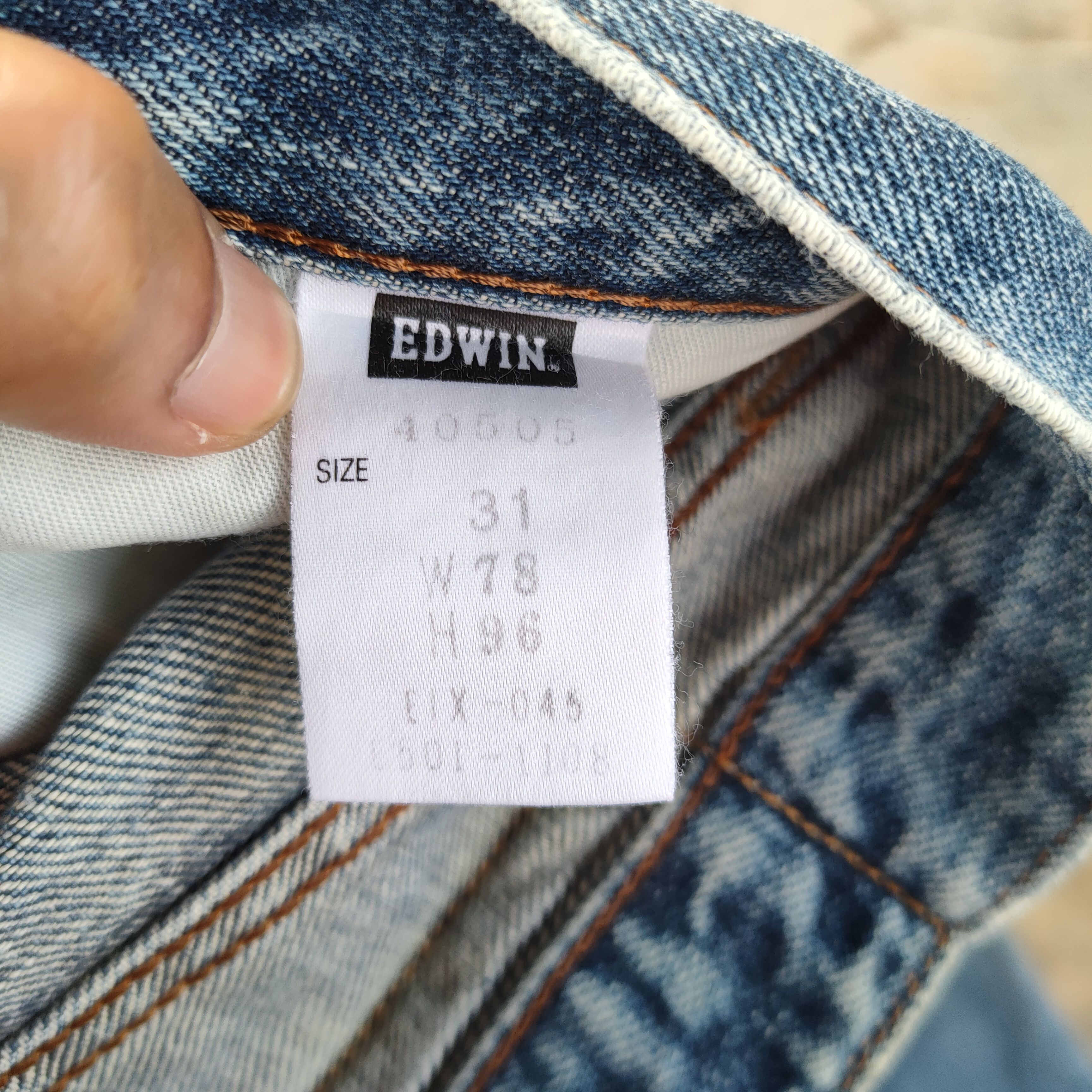 Japanese Brand EDWIN VINTAGE FADED DISTRESSED JEAN DENIM PANTS W32 Size US 32 / EU 48 - 15 Thumbnail