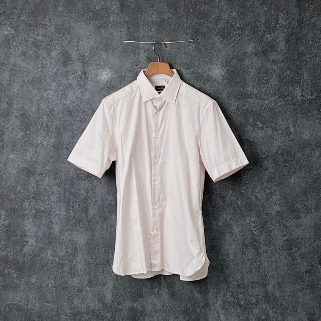 Ermenegildo Zegna Ermenegildo Zegna Cotton Pink Shirt m Men Size US M / EU 48-50 / 2 - 1 Thumbnail