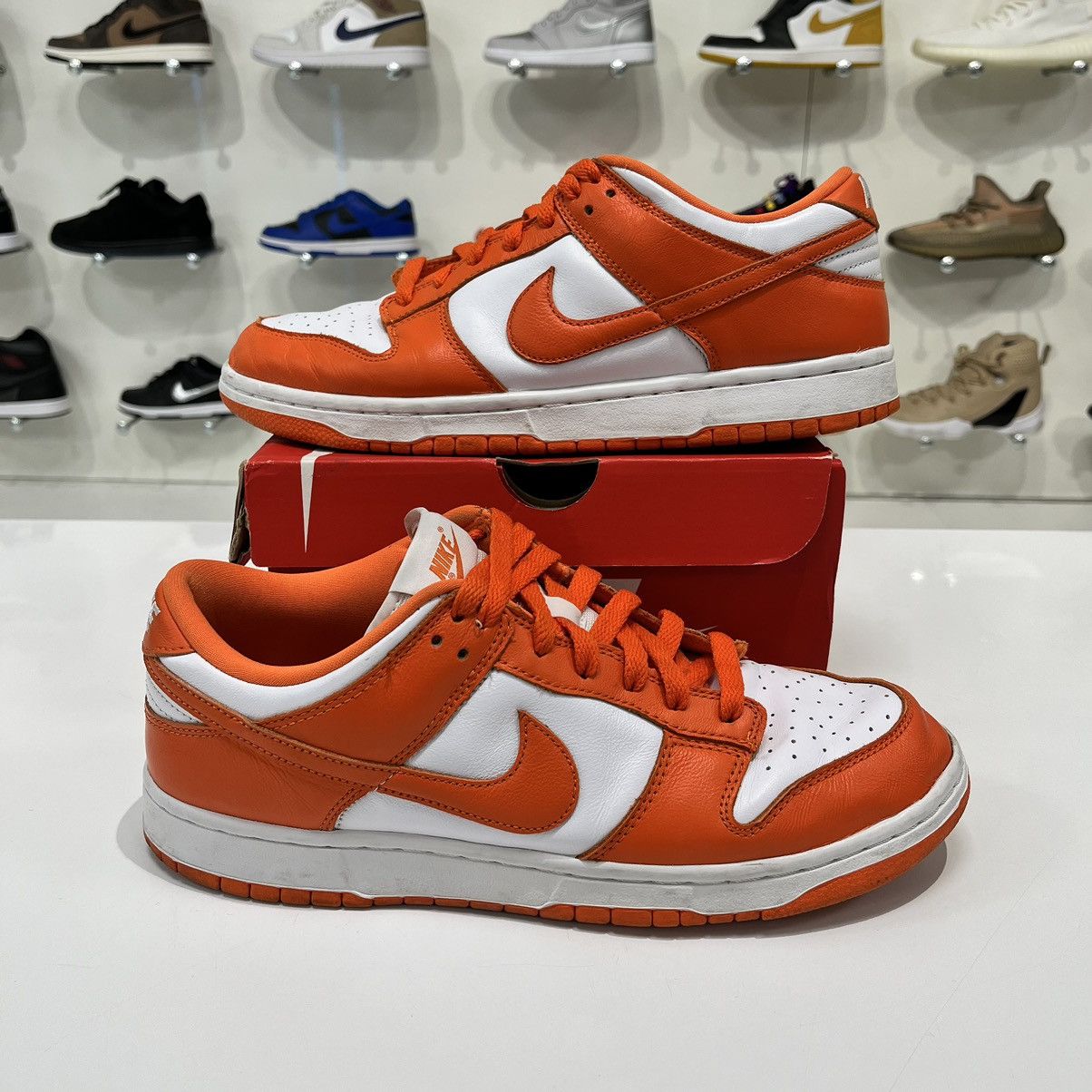 image of Nike Dunk Low Sp Syracuse Shoes in White/Orange, Men's (Size 10)