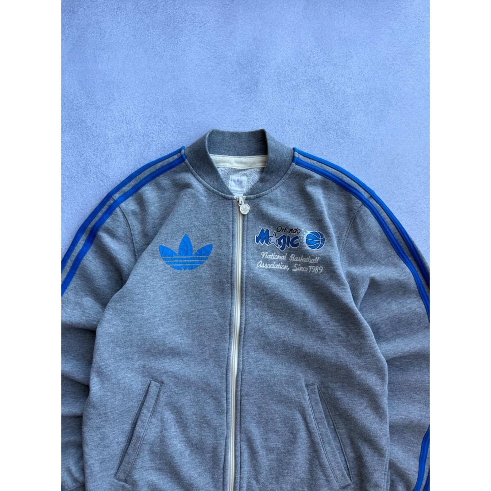 Adidas Vintage Adidas Orlando Magic NBA Mens Grey Bomber Track Jack Size US S / EU 44-46 / 1 - 4 Thumbnail