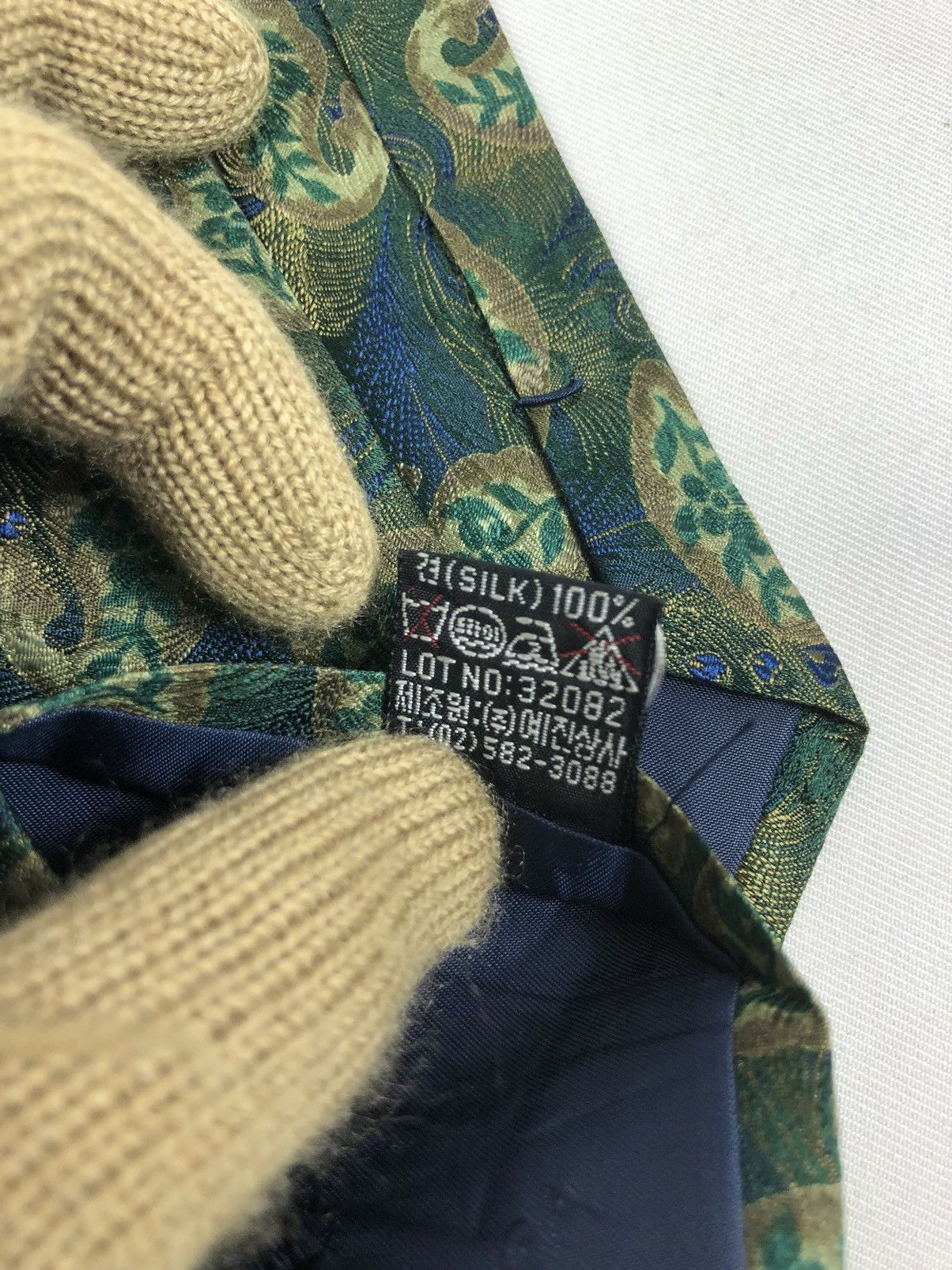 Balenciaga Rare Vintage Balenciaga Silk Tie Size ONE SIZE - 9 Thumbnail