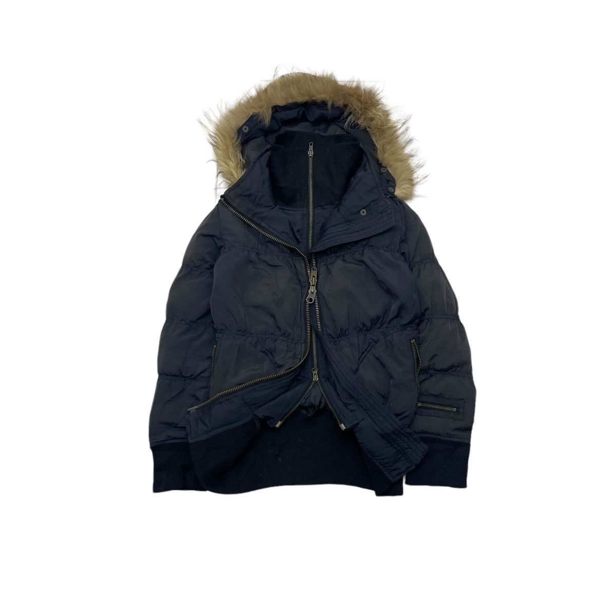 Japanese Brand Live Boat Puffer Snorkel Parka Faux Fur Jacket Size M / US 6-8 / IT 42-44 - 1 Thumbnail