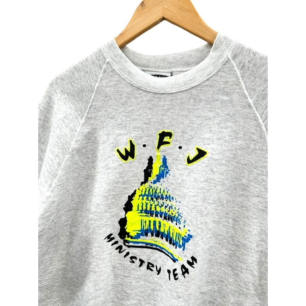 Lee × Vintage 1990's Lee W.F.J Ministry Team Cotton Crewneck Sweatshirt Size US XL / EU 56 / 4 - 6 Thumbnail