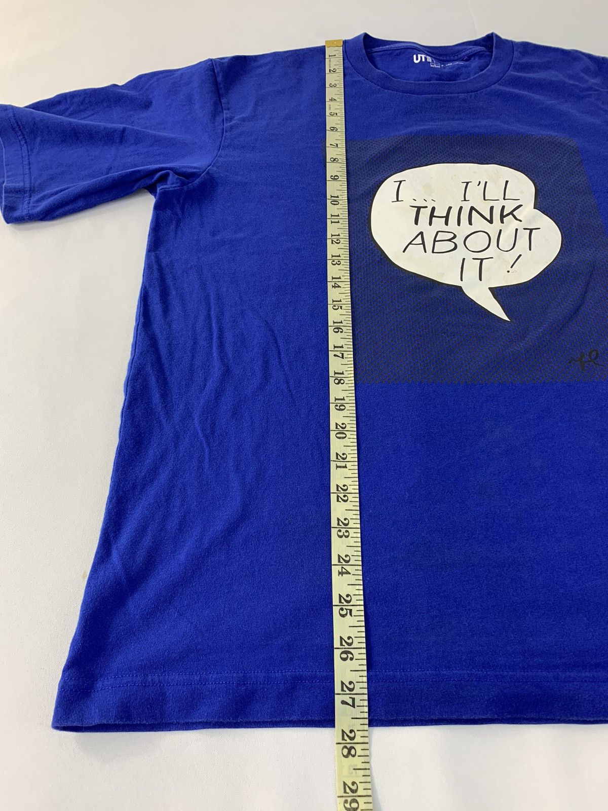 Japanese Brand Roy Lichtenstein Think About It Humor Quotes Pop Art Tee Size US XL / EU 56 / 4 - 9 Thumbnail