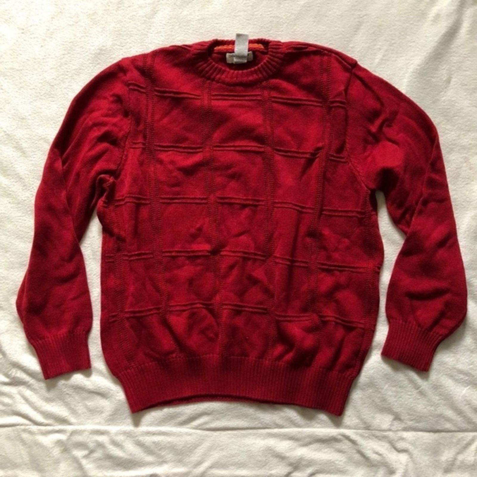 Dockers Dockers Red Knit Crewneck Sweater | Sz L Size US L / EU 52-54 / 3 - 2 Thumbnail