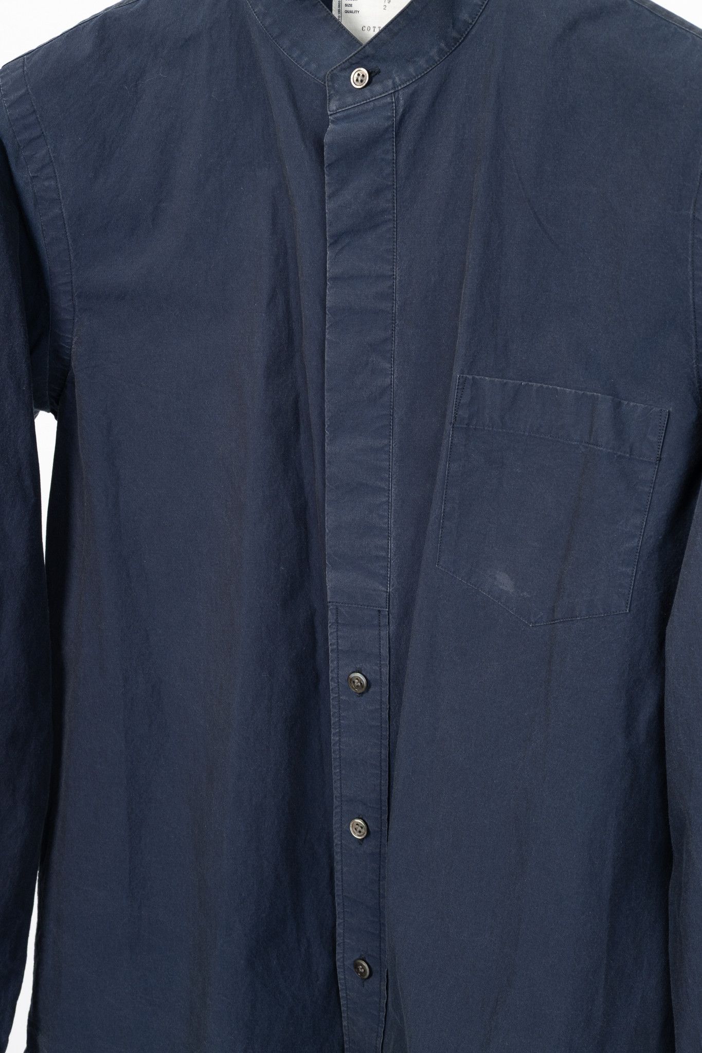 Sacai Sacai Navy Cotton Poplin Buttoned Shirt Size US M / EU 48-50 / 2 - 6 Thumbnail