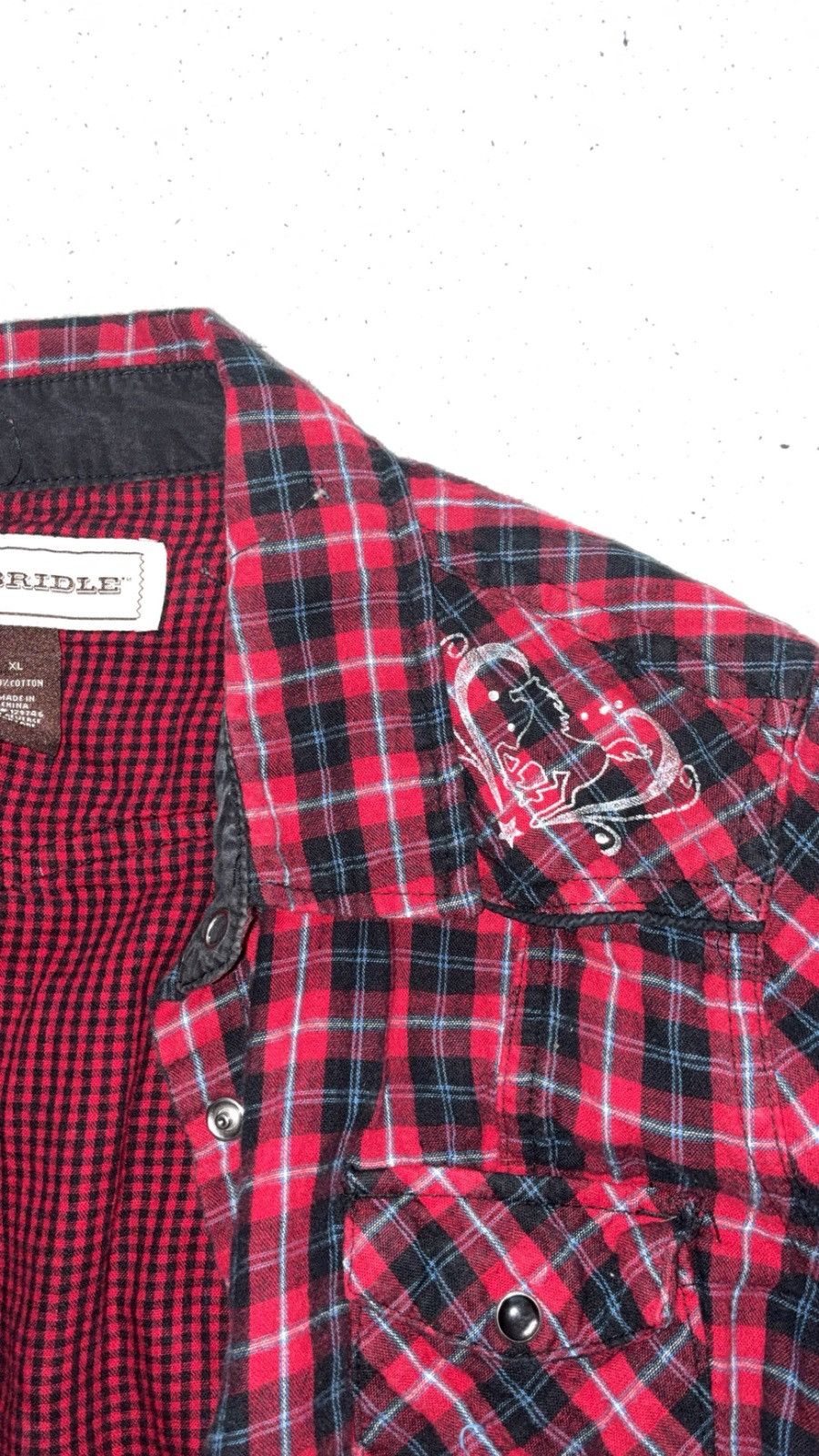 Bit & Bridle Bit & Bridle Red Plaid Pearl Snap Cowgirl flannel Size XL / US 12-14 / IT 48-50 - 5 Thumbnail