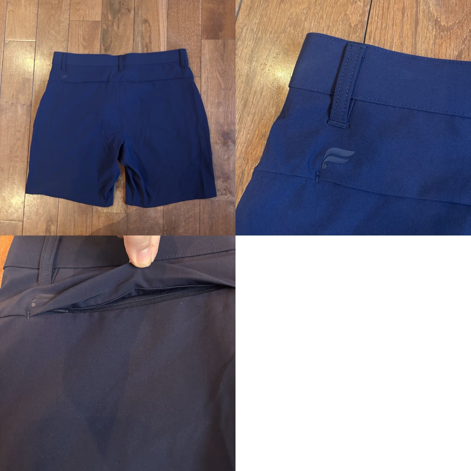 Fabletics VINTAGE NWT Mens Fabletics The Only Tech Shorts 8" Performance Chinos Golf Blue sz 33 Size US 33 - 8 Thumbnail