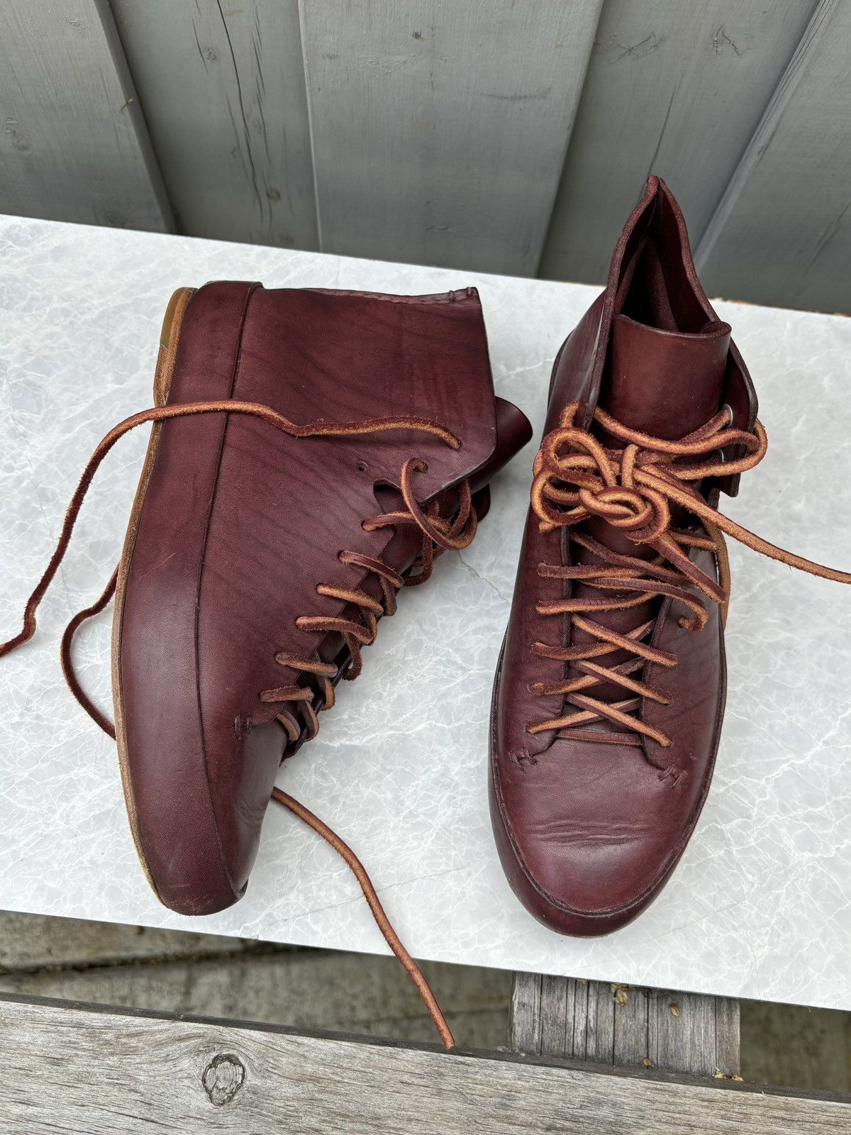 Designer × Feit Feit Classic High Leather Shoes Size 37 - 7 Goodyear Oxblood Size US 7 / IT 37 - 6 Thumbnail