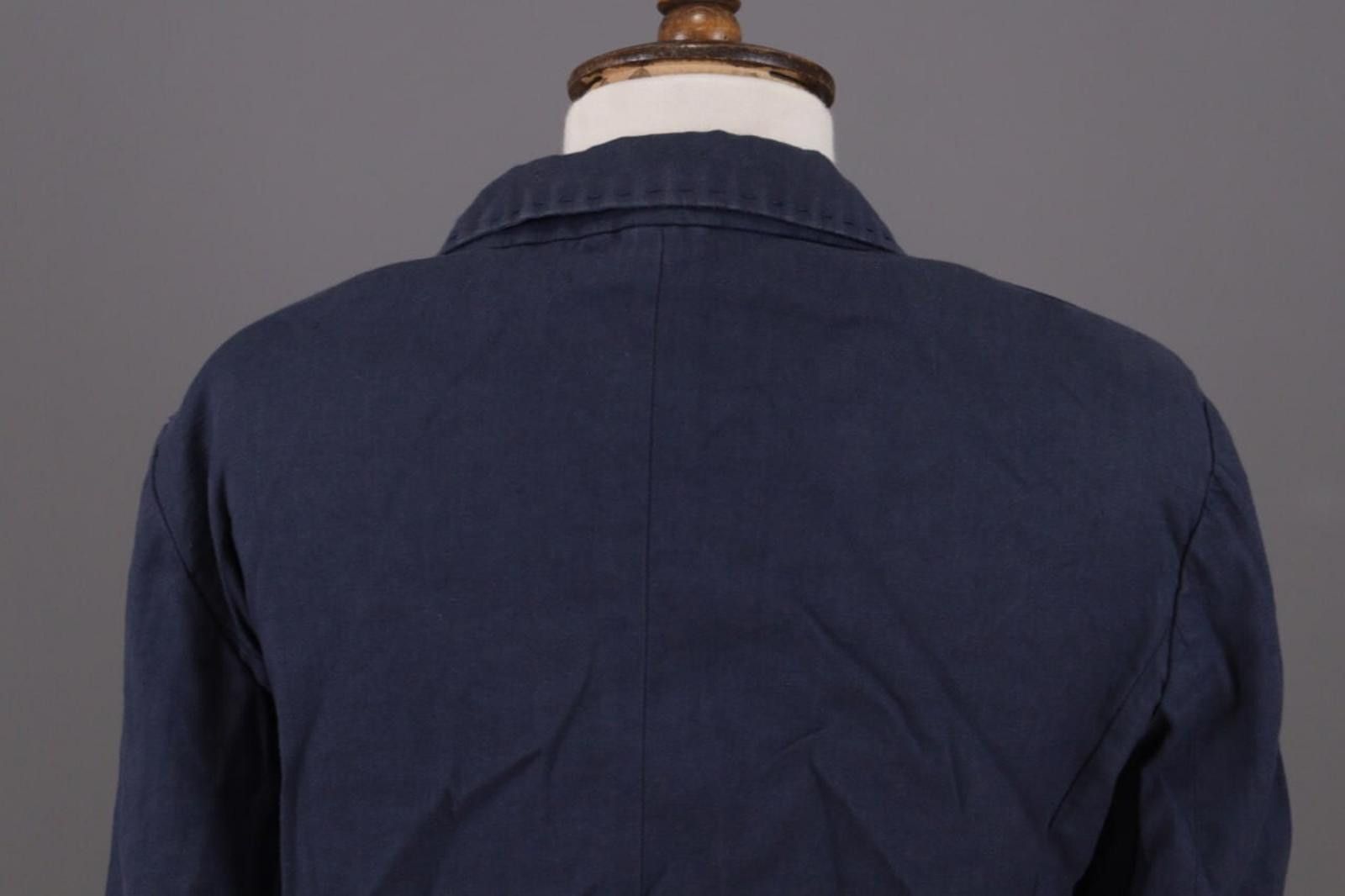 Designer Philosophy Di Alberte Ferretti Blue Linen Jacket Size USA 10 Size L / US 10 / IT 46 - 8 Thumbnail