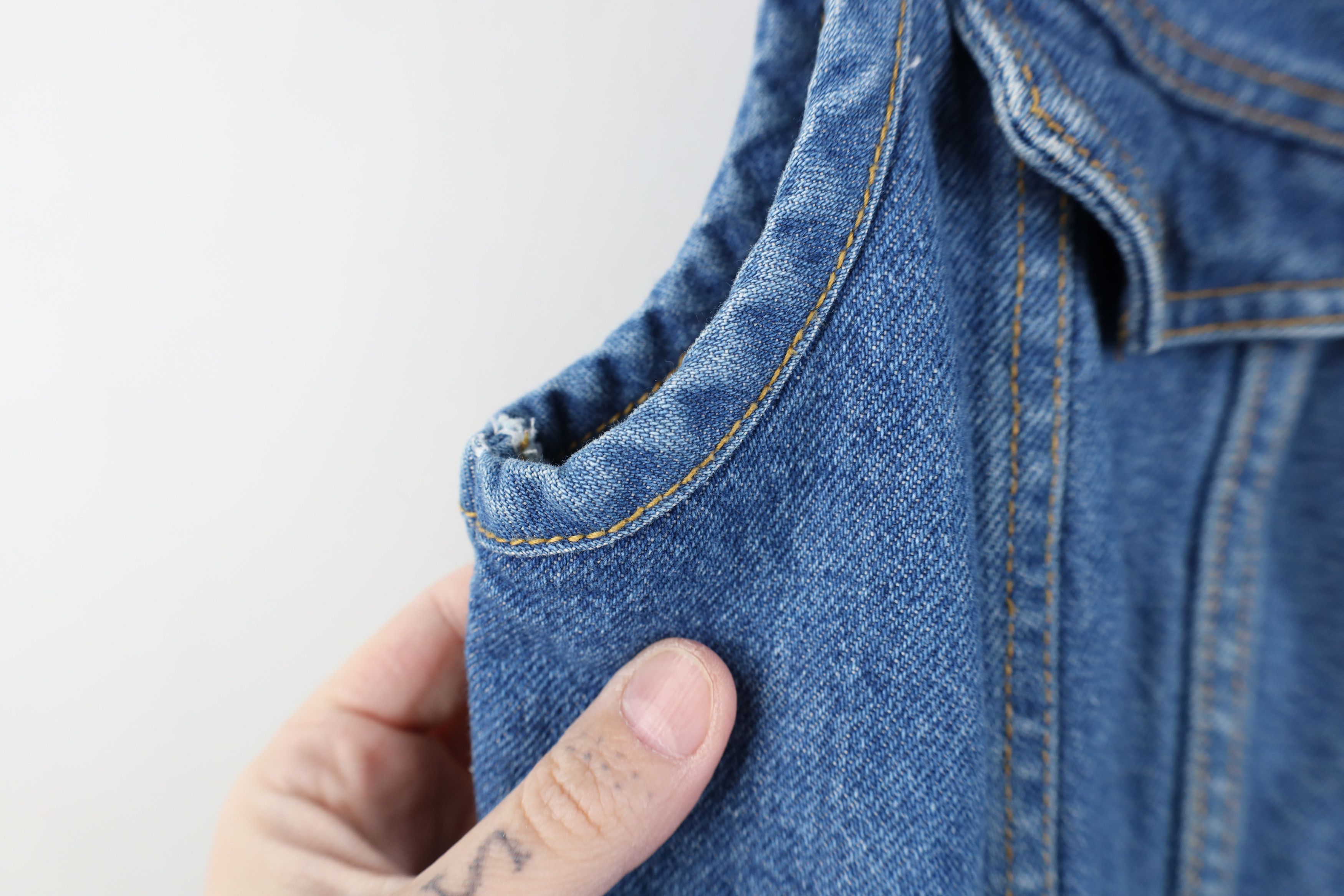 Vintage Vintage 90s Y2K The Limited Bella Zip Denim Vest Jacket USA Size S / US 4 / IT 40 - 4 Thumbnail