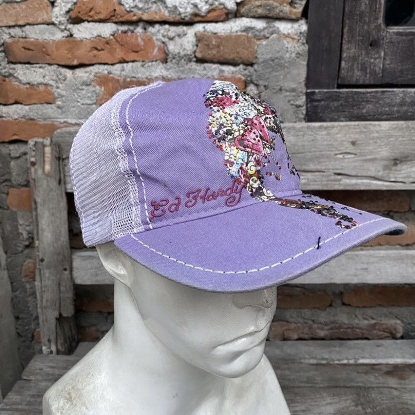 2000s Ed hardy geisha trucker cap
