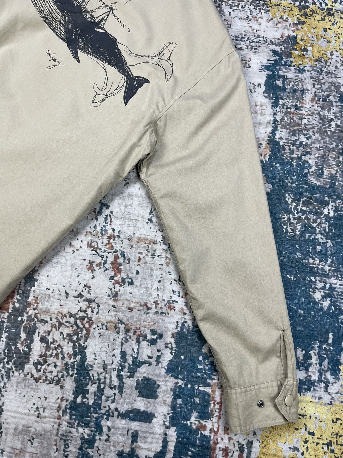 Vintage United Athle Whale Graphic Button Up Work Jacket Size US S / EU 44-46 / 1 - 5 Thumbnail