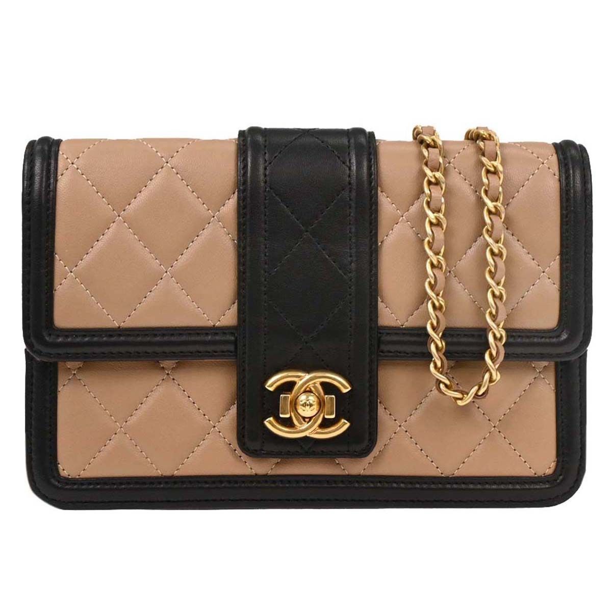 Chanel Chanel Elegant CC Flap Wallet on Chain Quilted Lambskin Size ONE SIZE - 1 Thumbnail