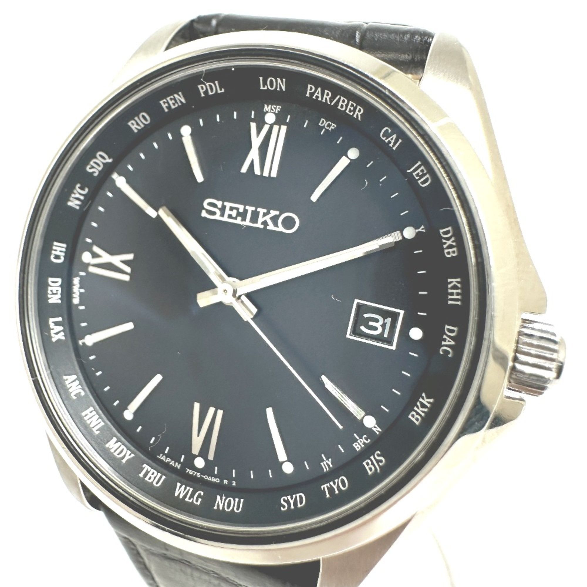 Seiko Seiko 7B75-0AB0 analog Wristwatch Silver Size ONE SIZE - 1 Thumbnail