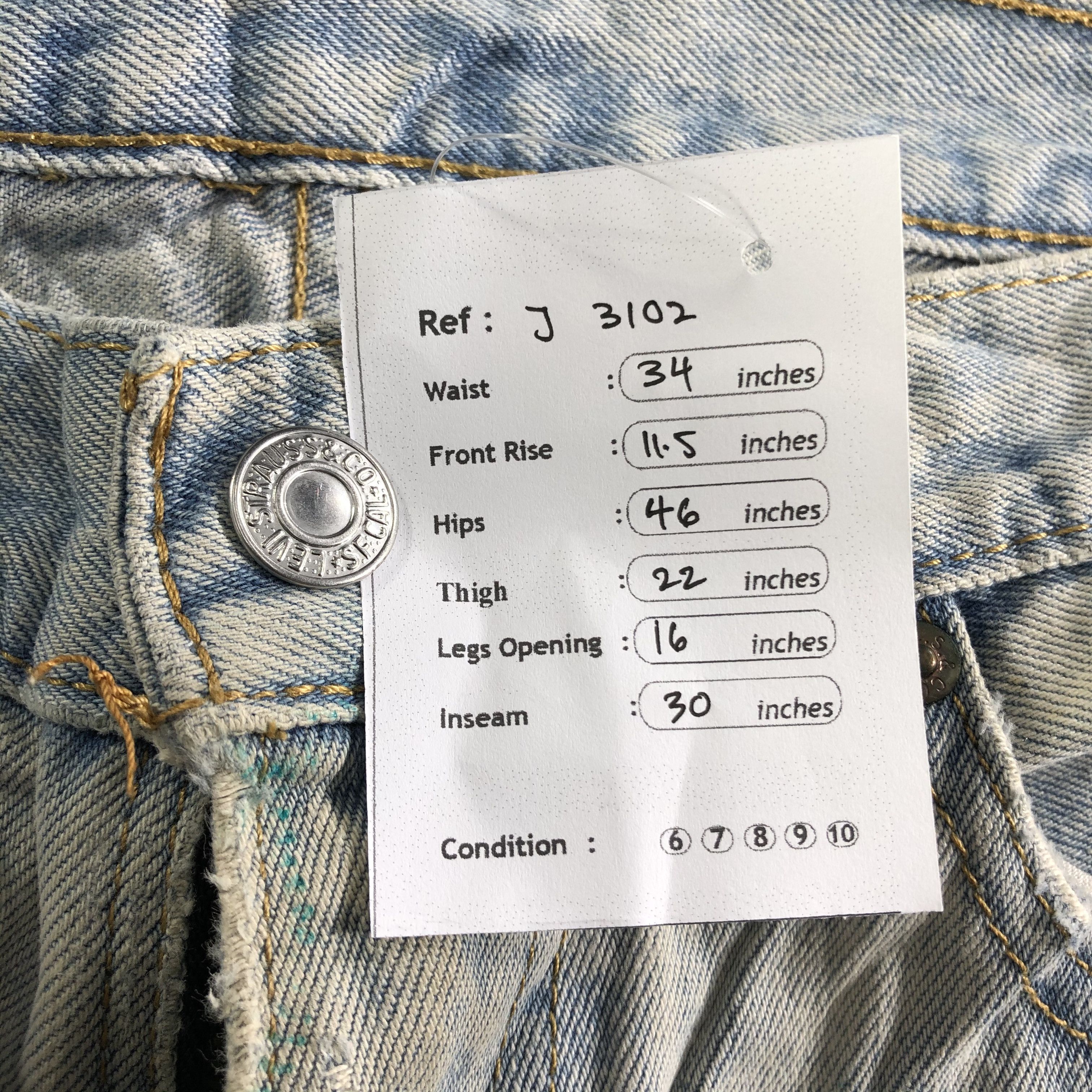 Levi's Vintage Light Wash Levis 505 Jeans-J3102 Size US 34 / EU 50 - 12 Thumbnail