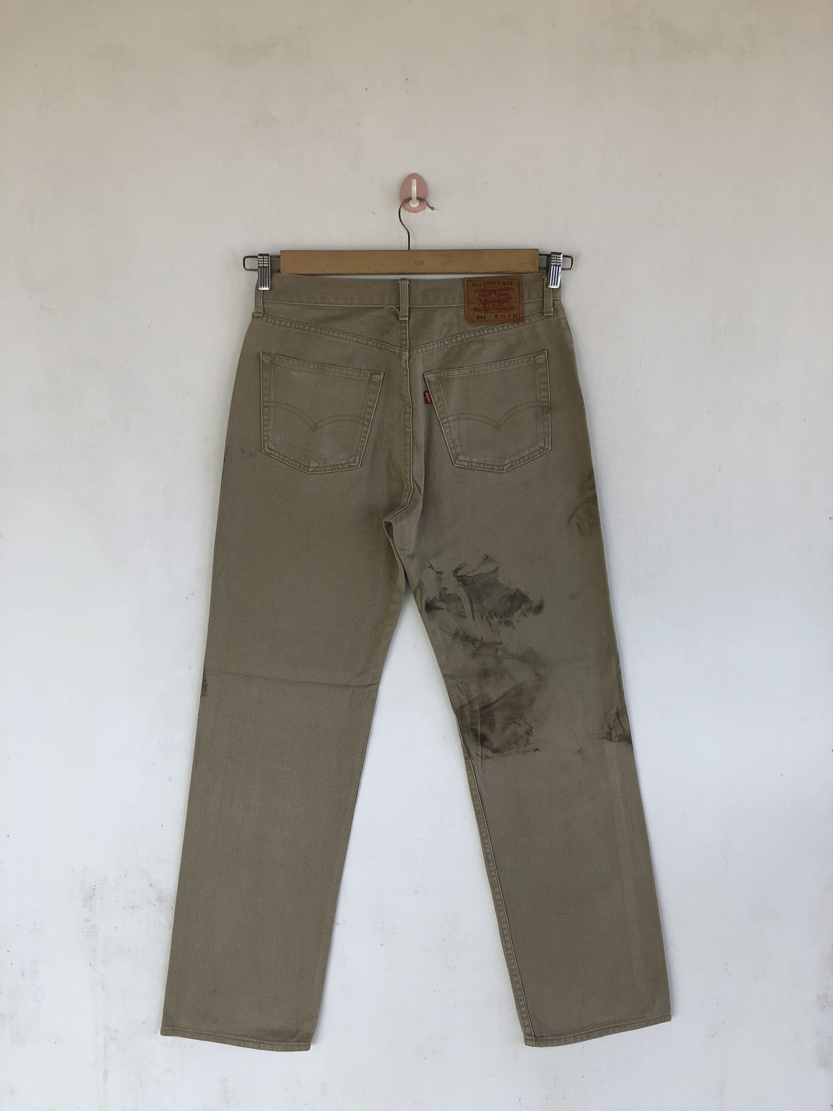 Levi's Vintage Y2K Dirty Levis Brown Jeans Levi's 533 Denim Size US 30 / EU 46 - 2 Thumbnail