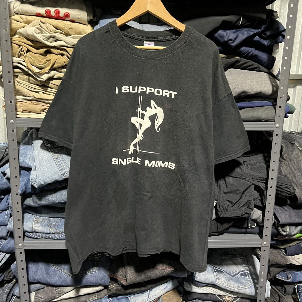 Vintage Crazy Vintage I Support Single Moms Sex Pornstar Humor Tee Size US XXL / EU 58 / 5 - 2 Thumbnail