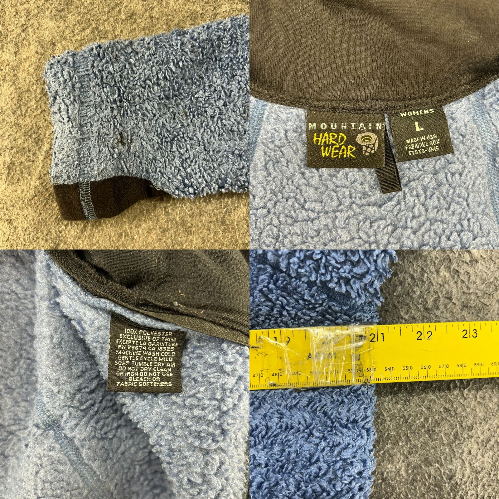 Mountain Hardwear VINTAGE Mountain Hardwear Jacket Womens L Blue Deep Pile Fleece Full Zip Polyester USA Size L / US 10 / IT 46 - 9 Thumbnail