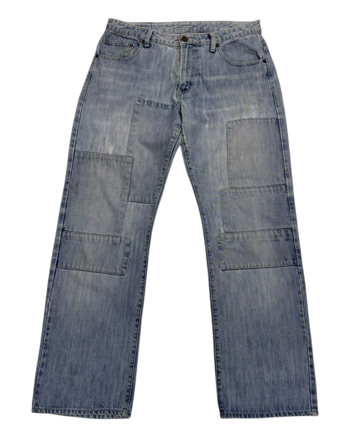 Hysteric Glamour 🔥BAGGY JEANS DISTRESSED DENIM DRUG STORE’S PATCHWORK JEANS Size US 33 - 7 Thumbnail